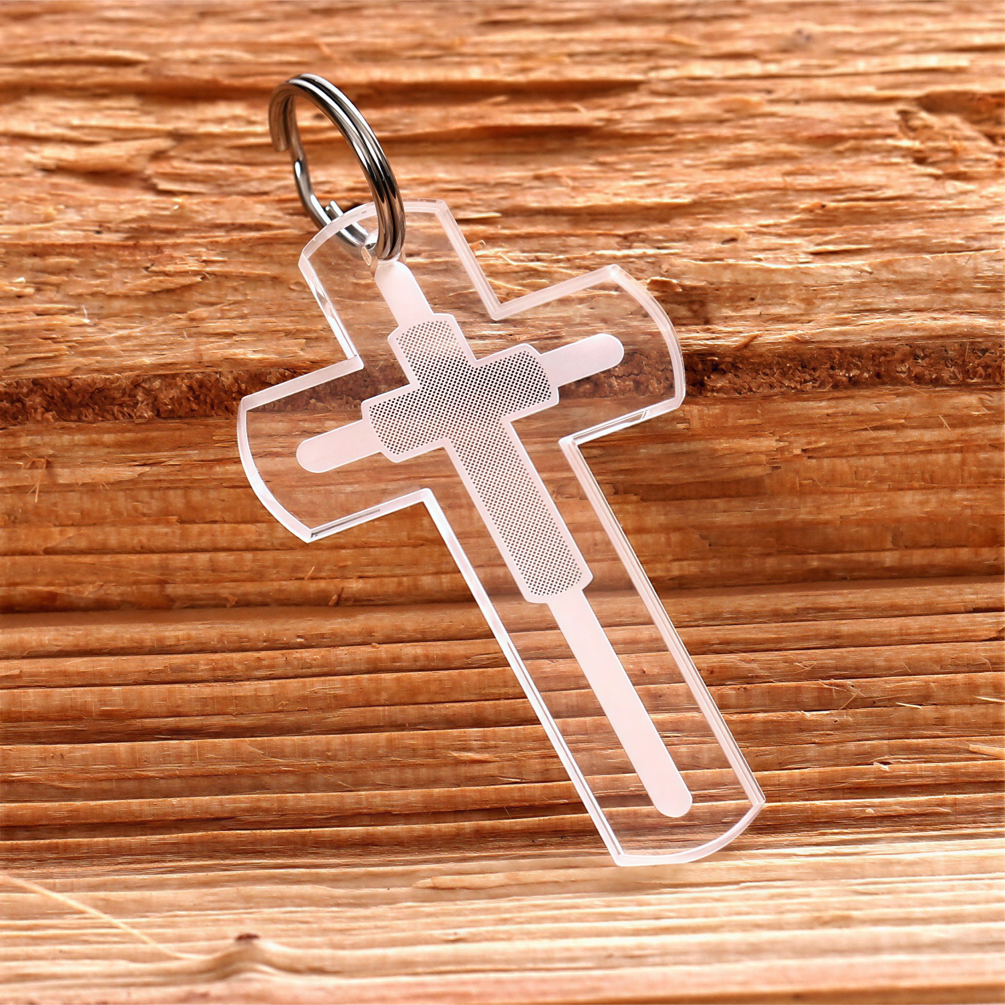 Acrylglas Kreuz Anhänger, Schlüsselanhänger - Kreuz 1