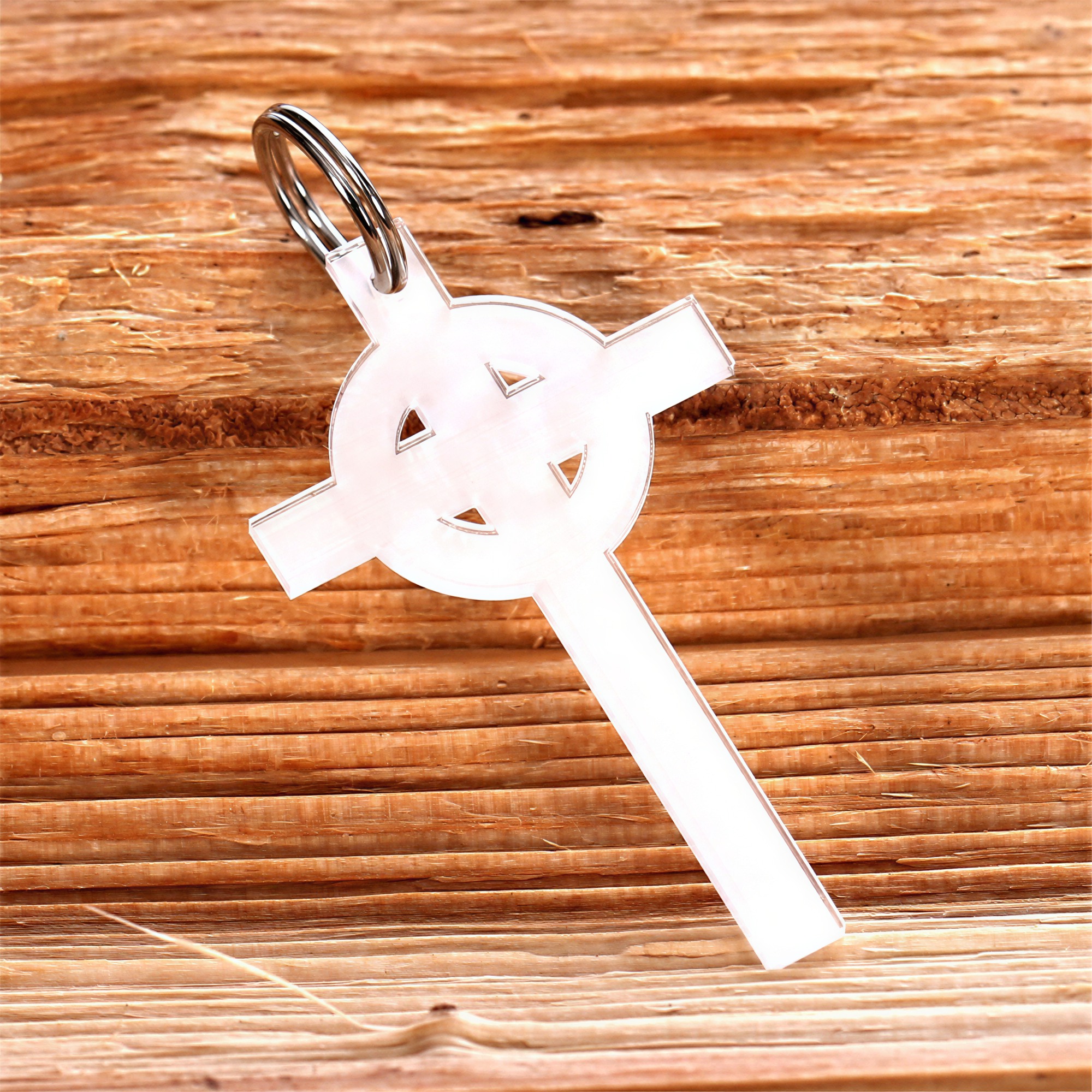 Acrylglas Kreuz Anhänger, Schlüsselanhänger - Kreuz 9