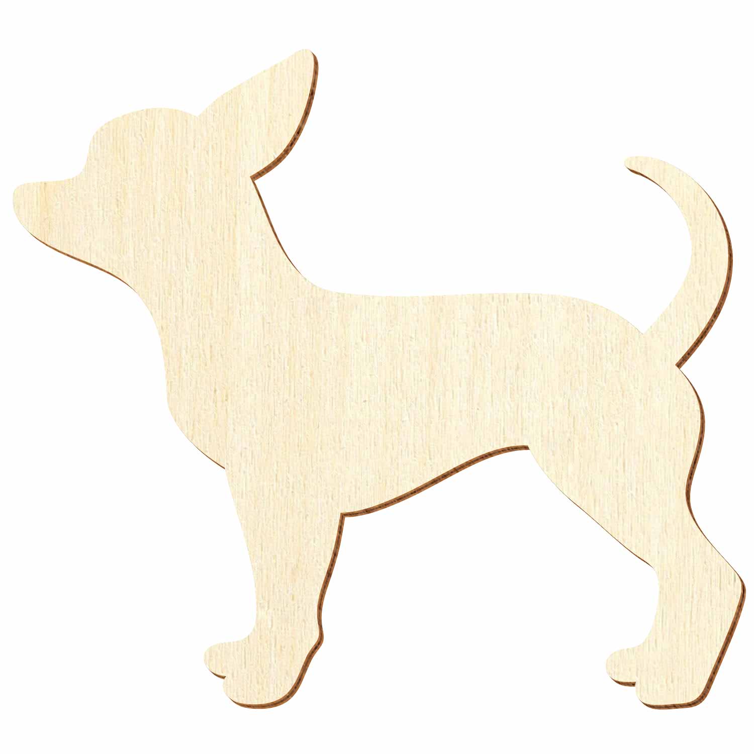 Chihuahua-Silhouette aus Sperrholz