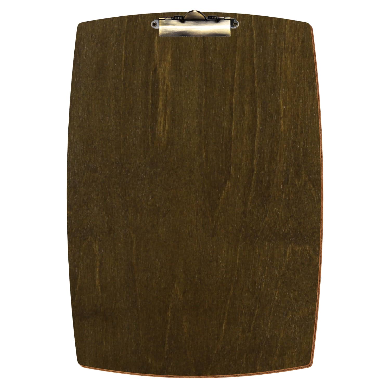 Bütic Holz-Klemmbrett konvex in der Farbe Haselnuss in A3 hochkant mit antiker Zahnklemme