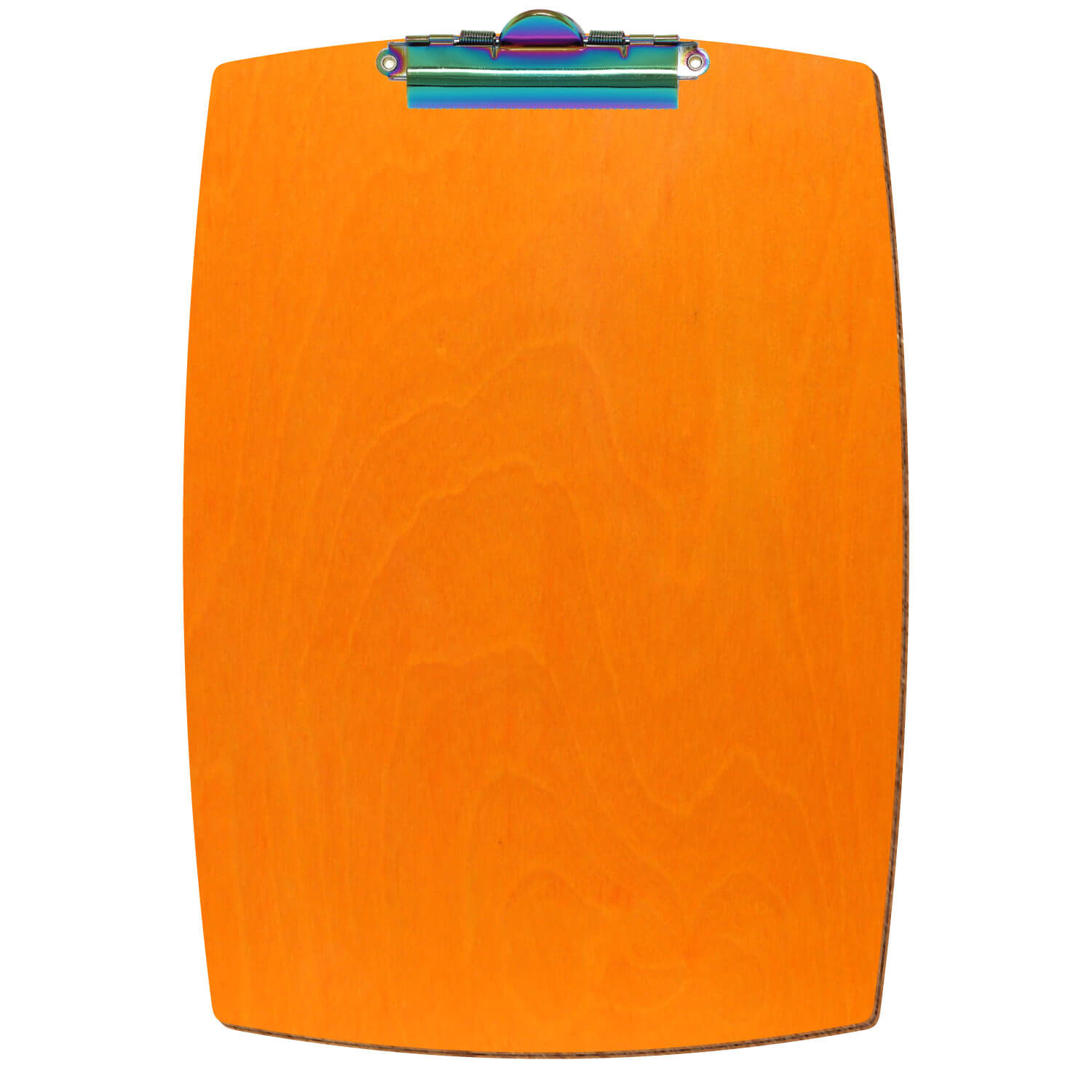 Klemmbrett konvex Orange A4 hochkant Zahnklemme Regenbogen