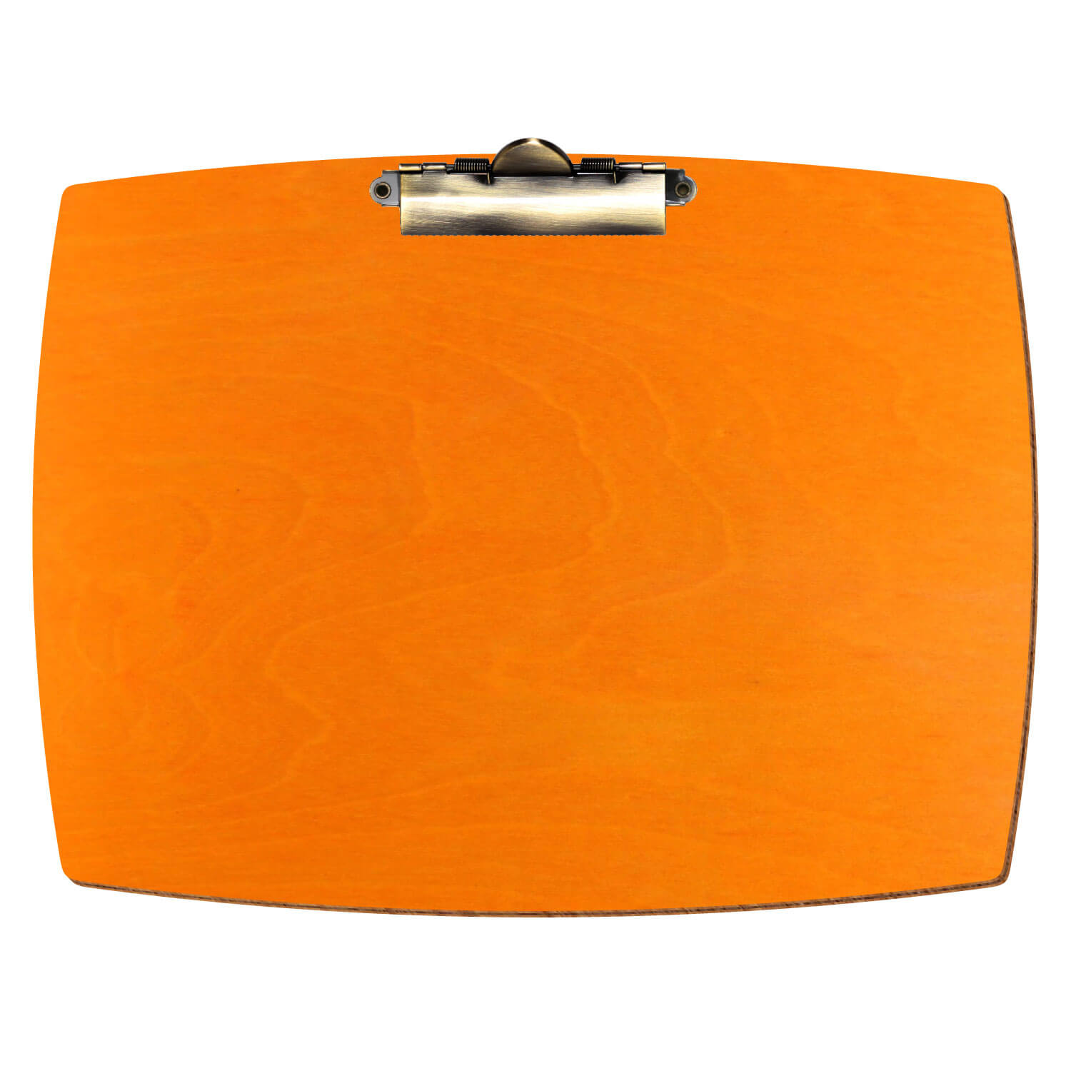Klemmbrett konvex Orange A4 querkant Zahnklemme antik