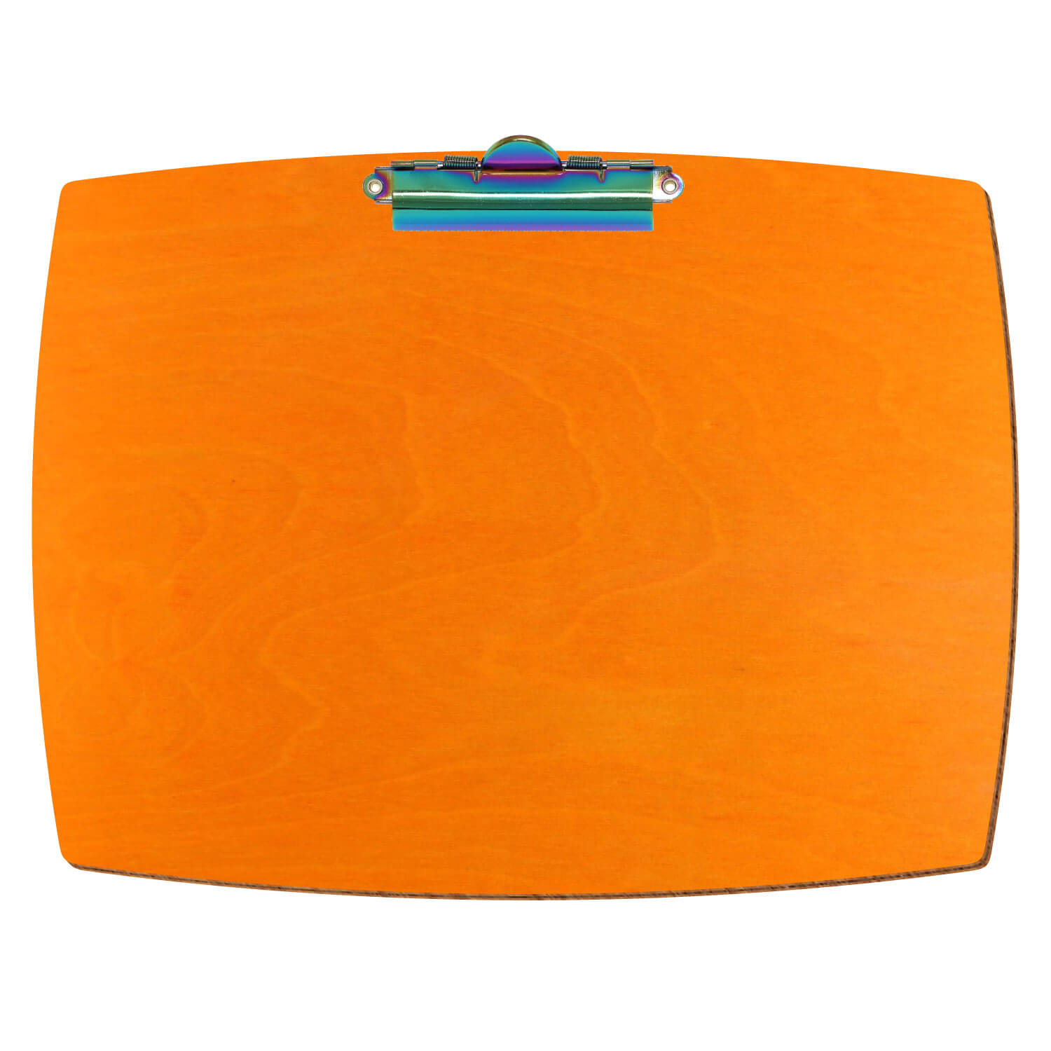 Klemmbrett konvex Orange A4 querkant Zahnklemme Regenbogen