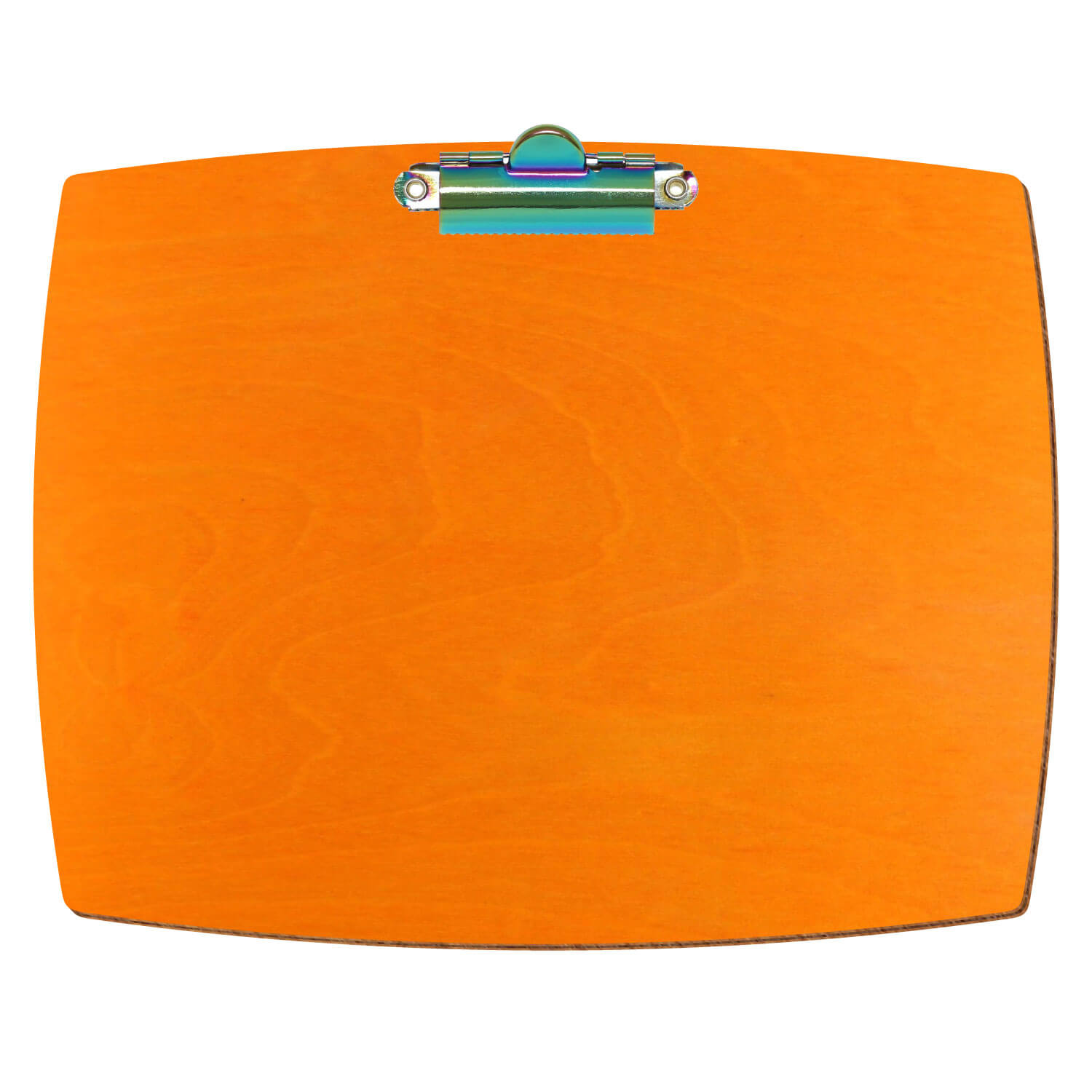 Klemmbrett konvex Orange A5 querkant Zahnklemme Regenbogen