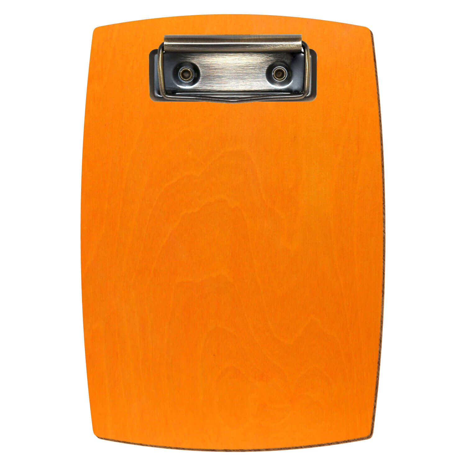 Klemmbrett konvex Orange A6 hochkant Bügelklemme antik