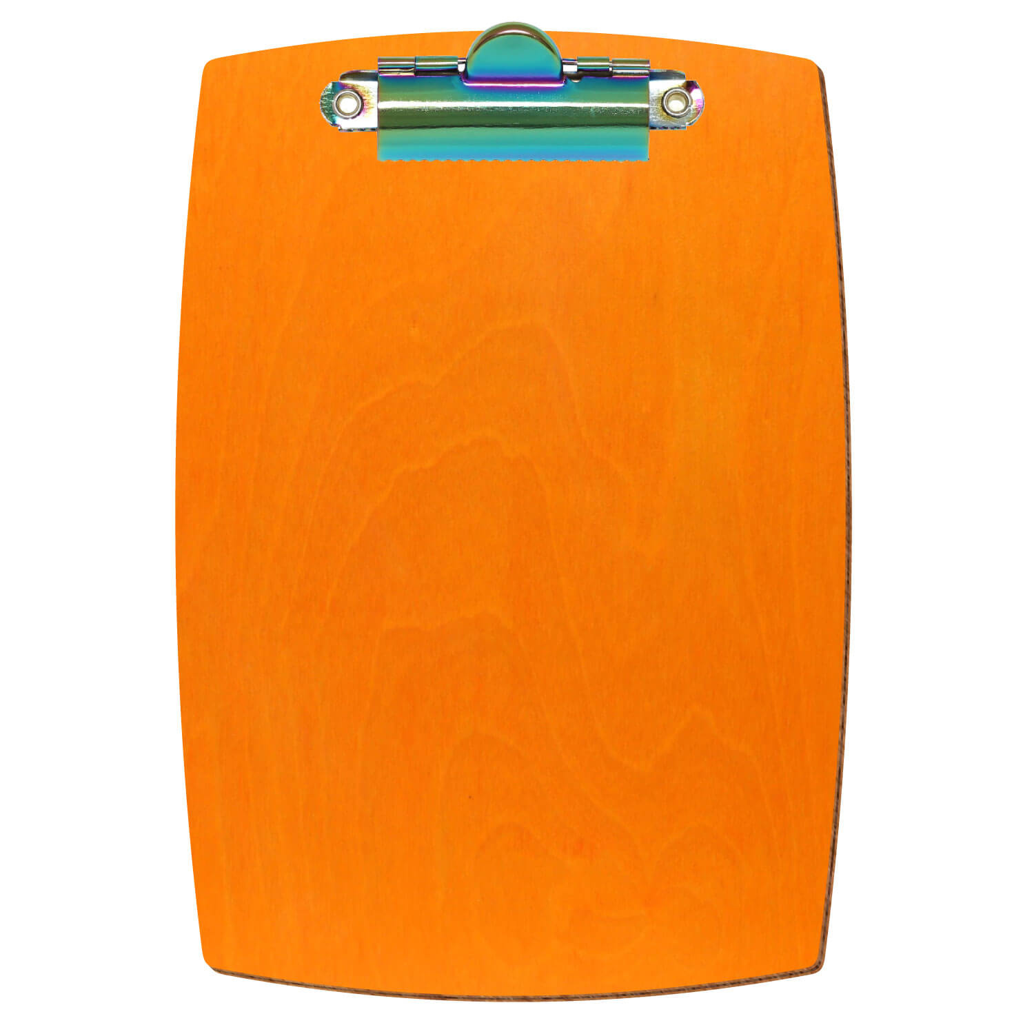 Klemmbrett konvex Orange A6 hochkant Zahnklemme Regenbogen