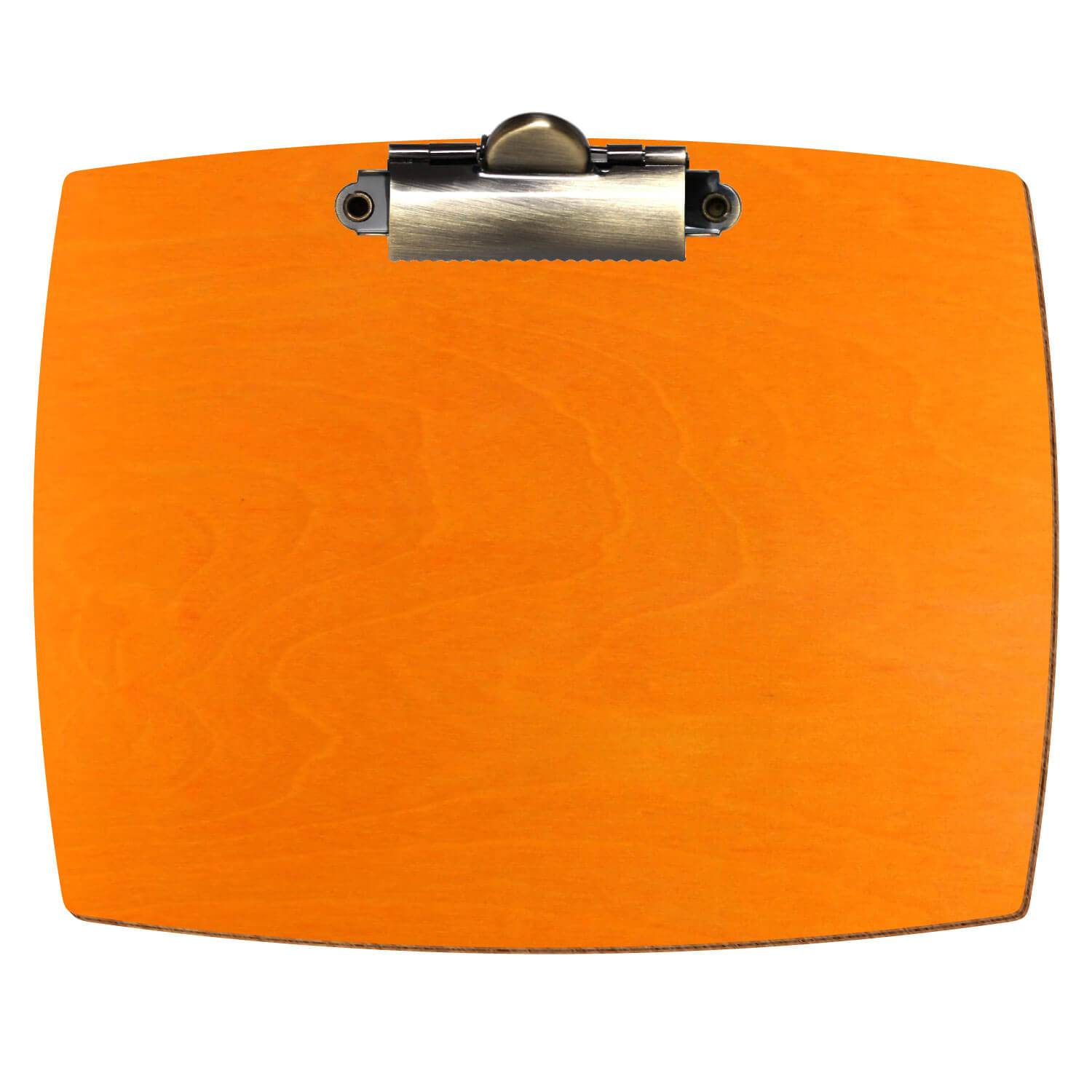 Klemmbrett konvex Orange A6 querkant Zahnklemme antik