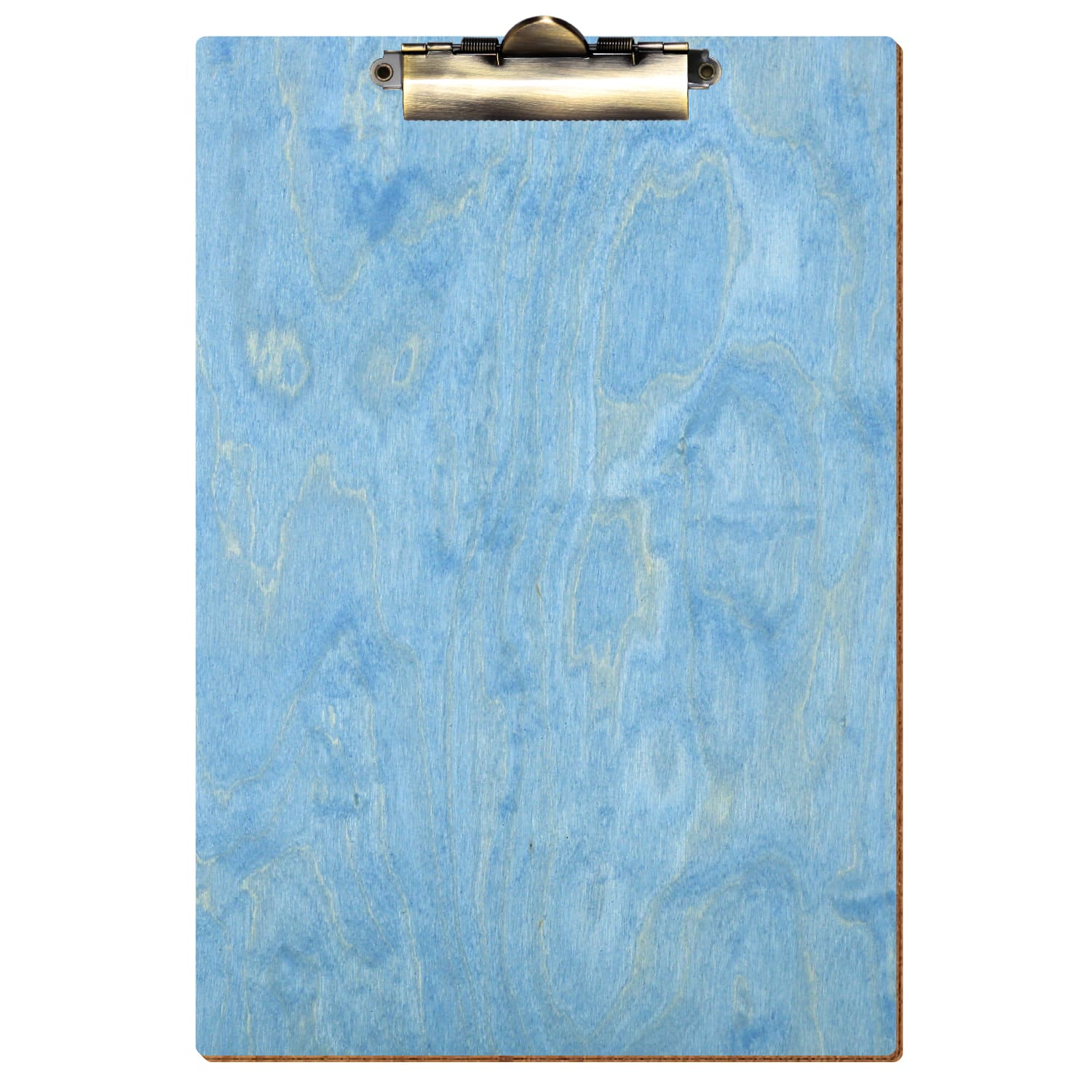 Klemmbrett Standardform Hellblau A4 hochkant Zahnklemme antik