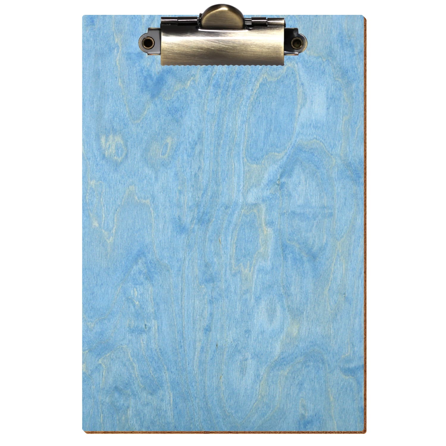 Klemmbrett Standardform Hellblau A6 hochkant Zahnklemme antik