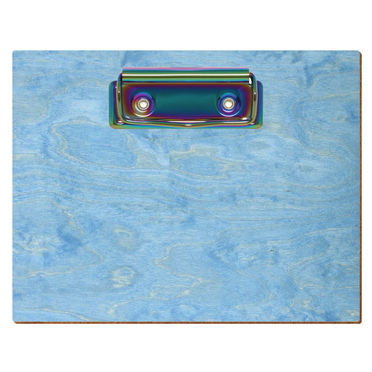 Klemmbrett Standardform Hellblau A6 querkant Bügelklemme Regenbogen