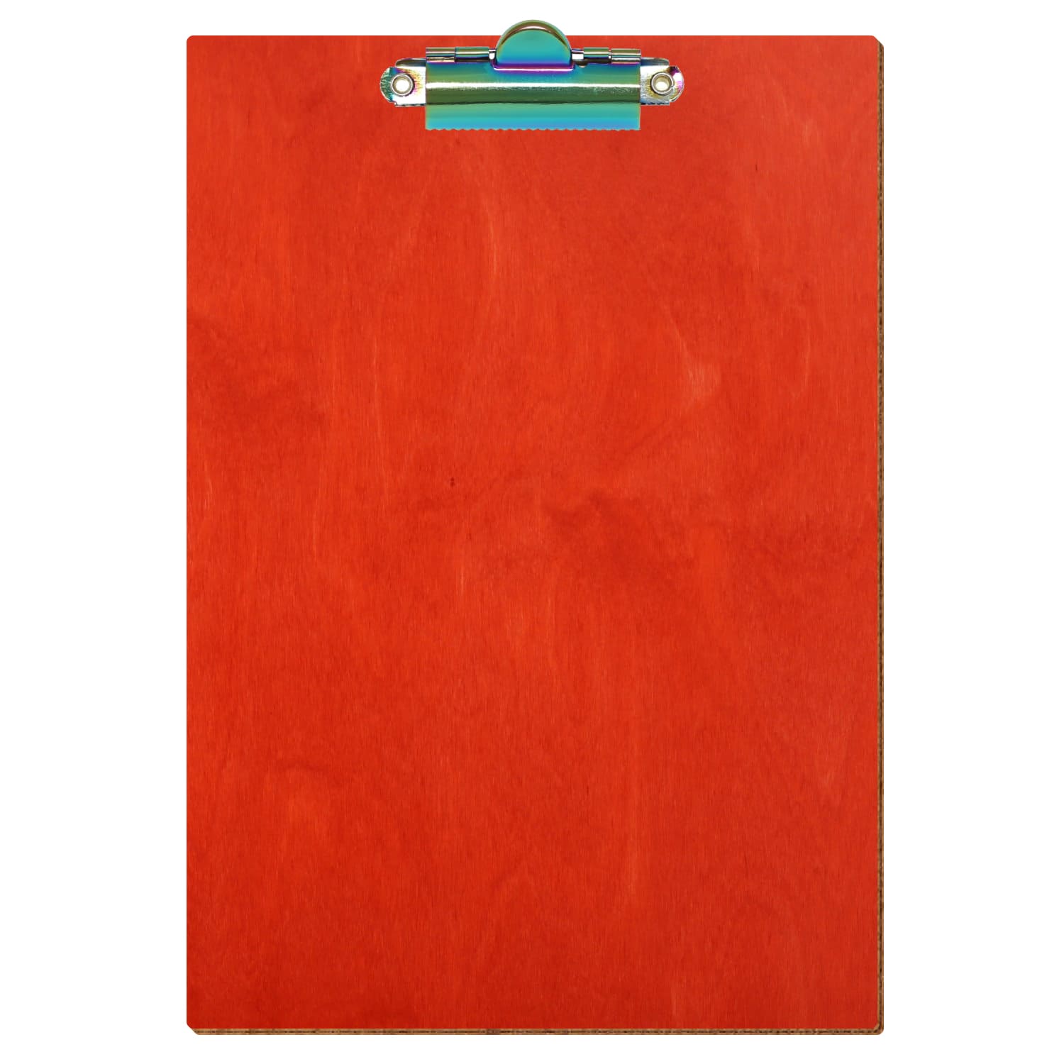 Klemmbrett Standardform Scharlachrot A5 hochkant Zahnklemme Regenbogen