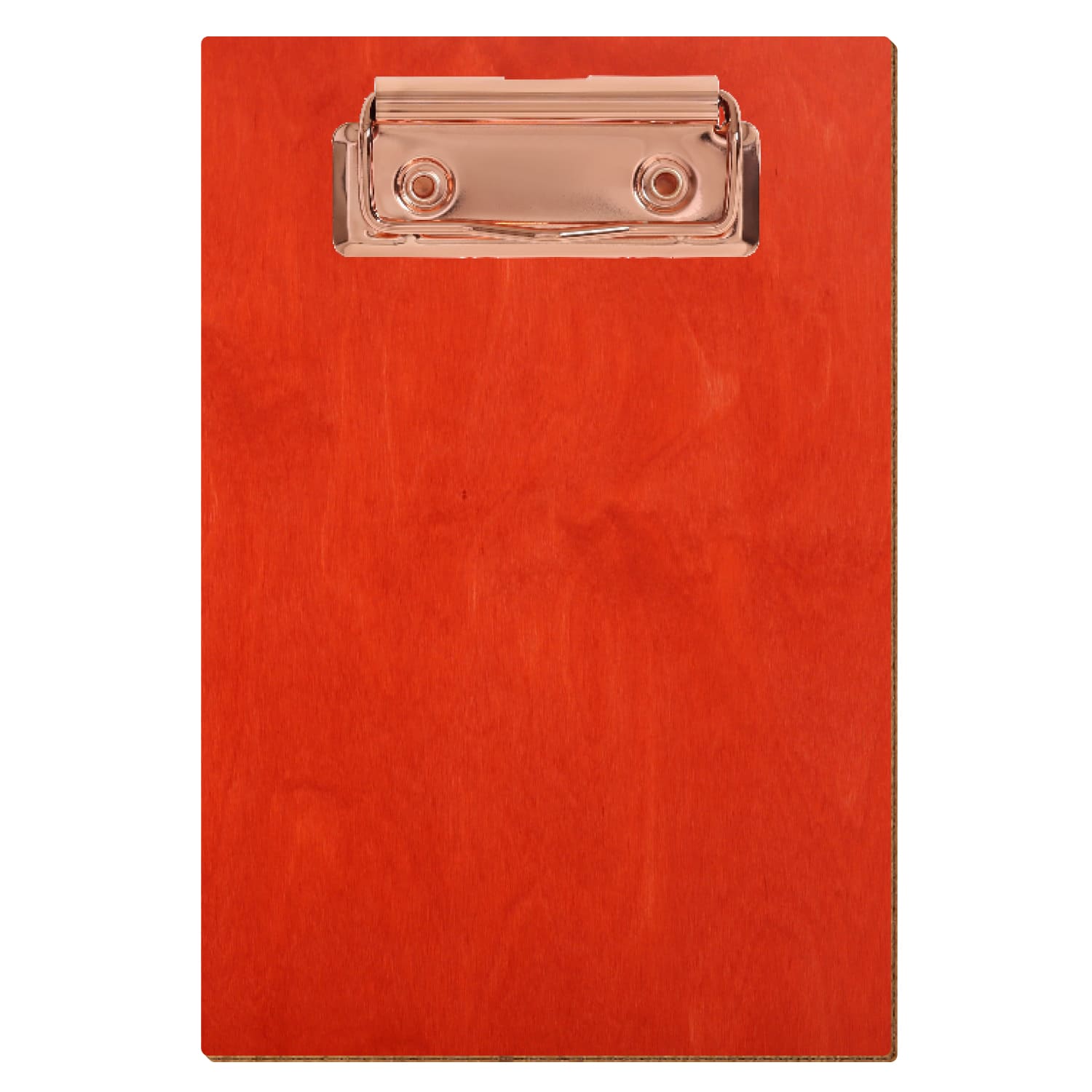 Klemmbrett Standardform Scharlachrot A6 hochkant Bügelklemme roségold