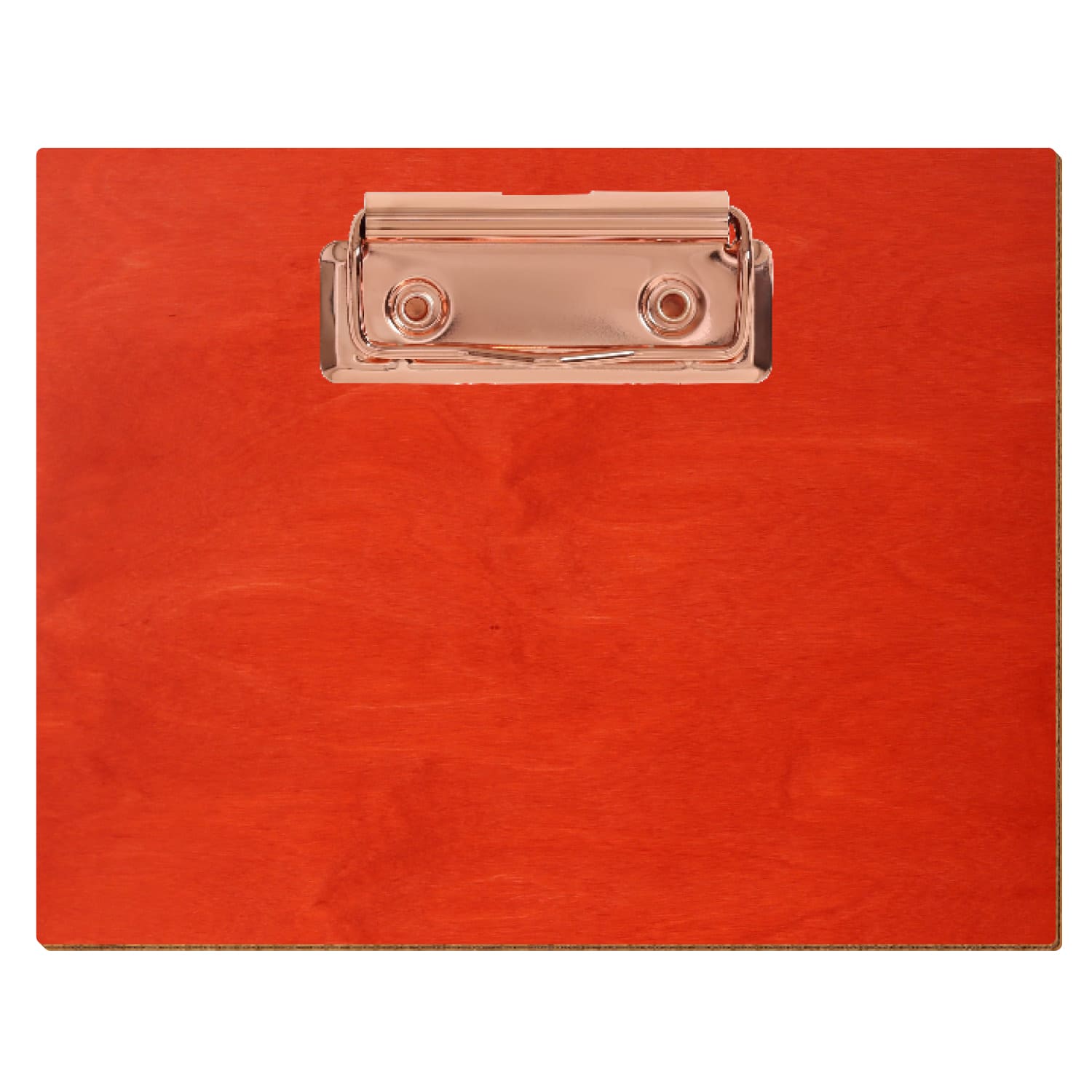 Klemmbrett Standardform Scharlachrot A6 querkant Bügelklemme roségold