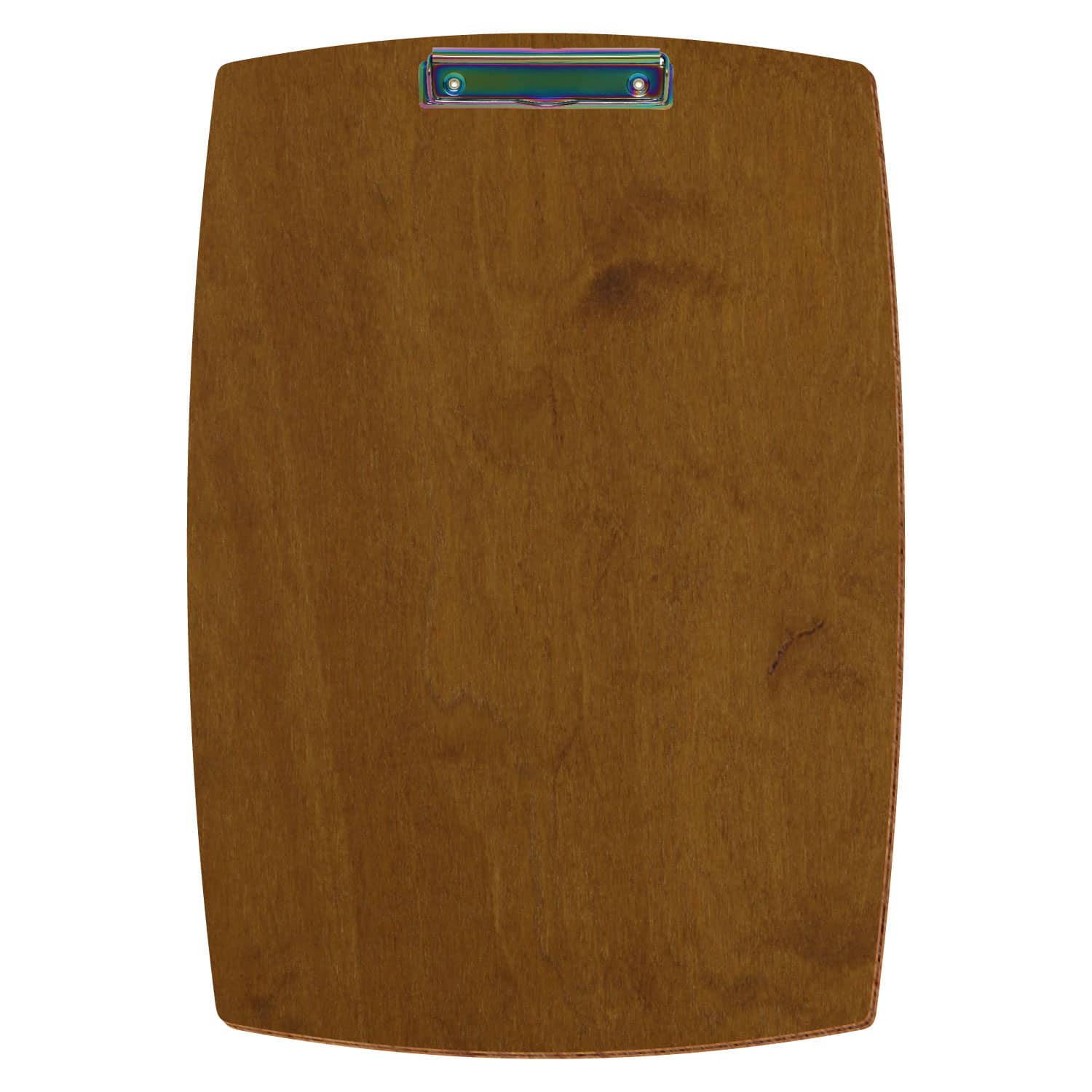 Klemmbrett konvex Teak A3 hochkant Bügelklemme Regenbogen