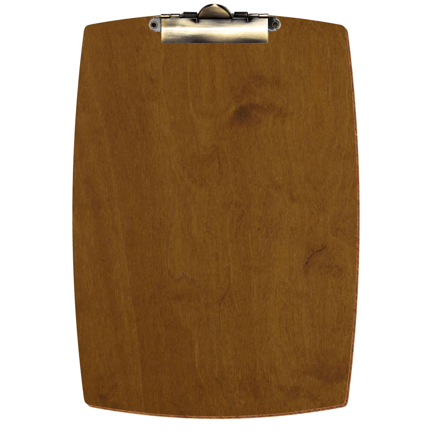 Klemmbrett konvex Teak A4 hochkant Zahnklemme antik