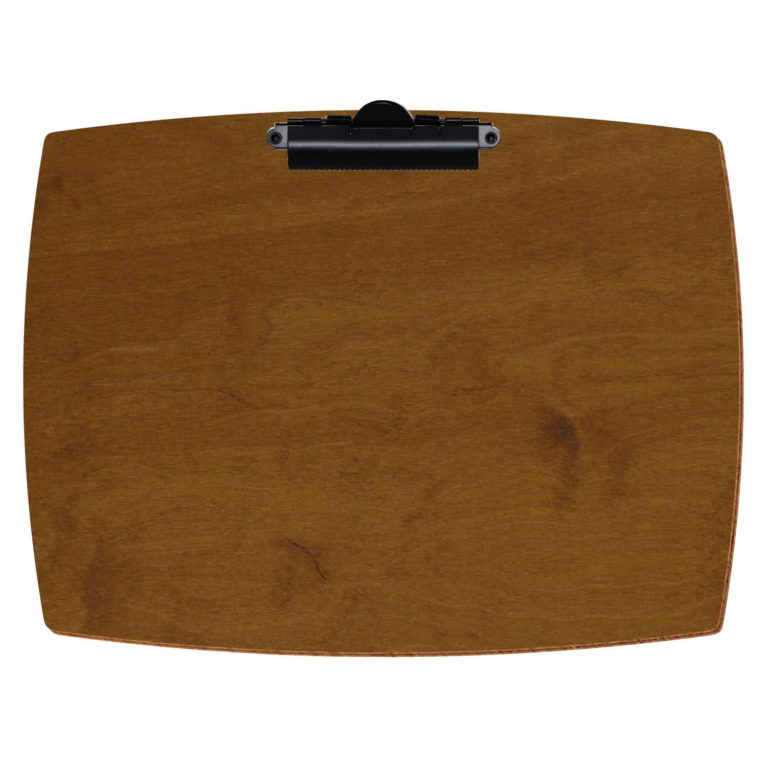Klemmbrett konvex Teak A4 querkant Zahnklemme schwarz