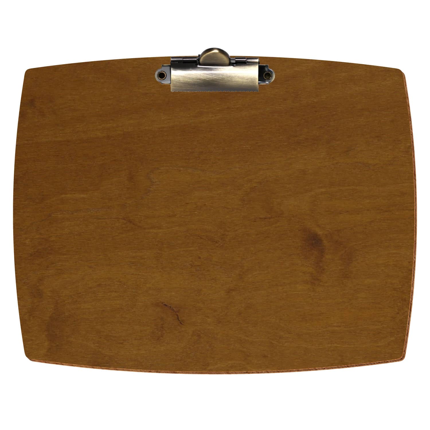 Klemmbrett konvex Teak A5 querkant Zahnklemme antik
