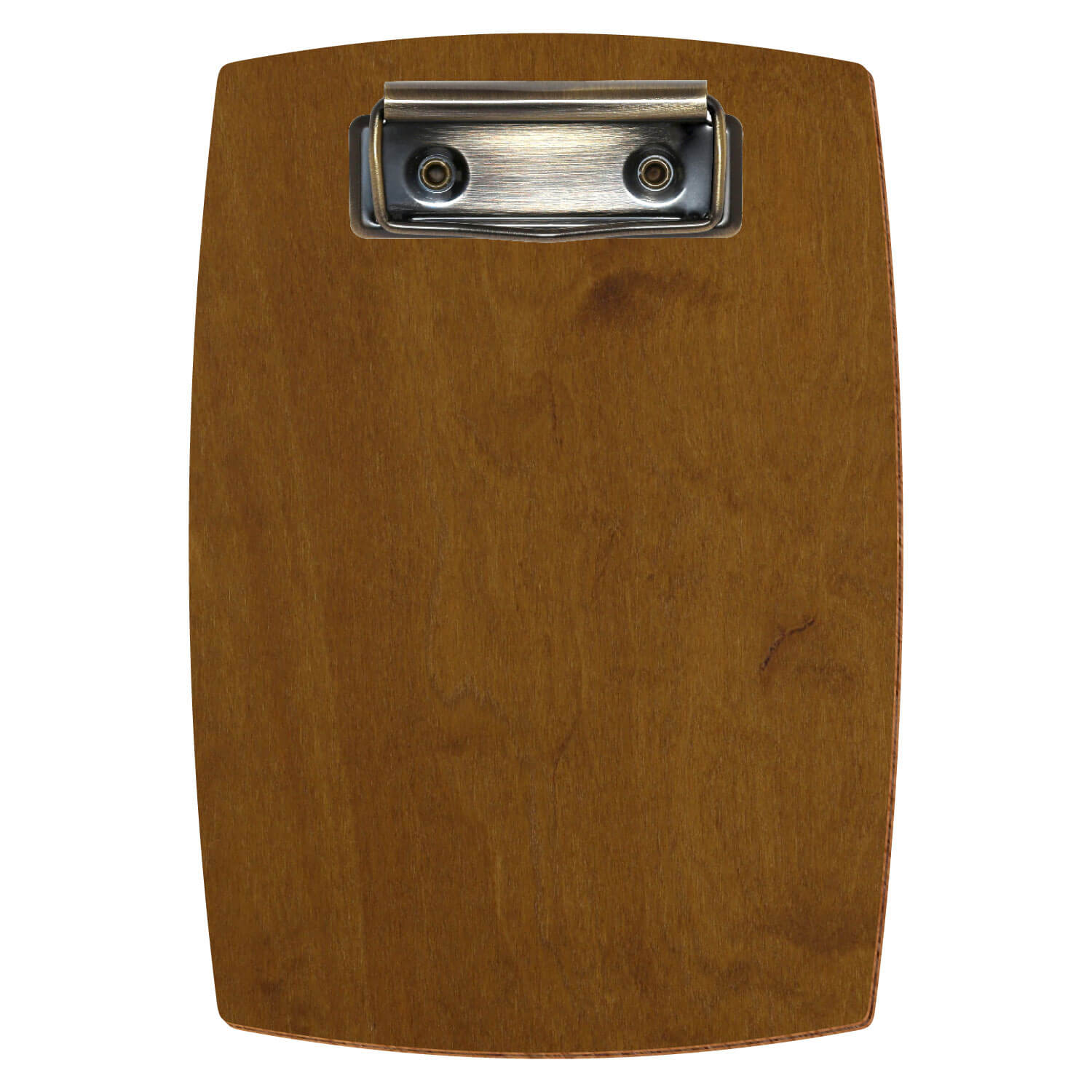 Klemmbrett konvex Teak A6 hochkant Bügelklemme antik