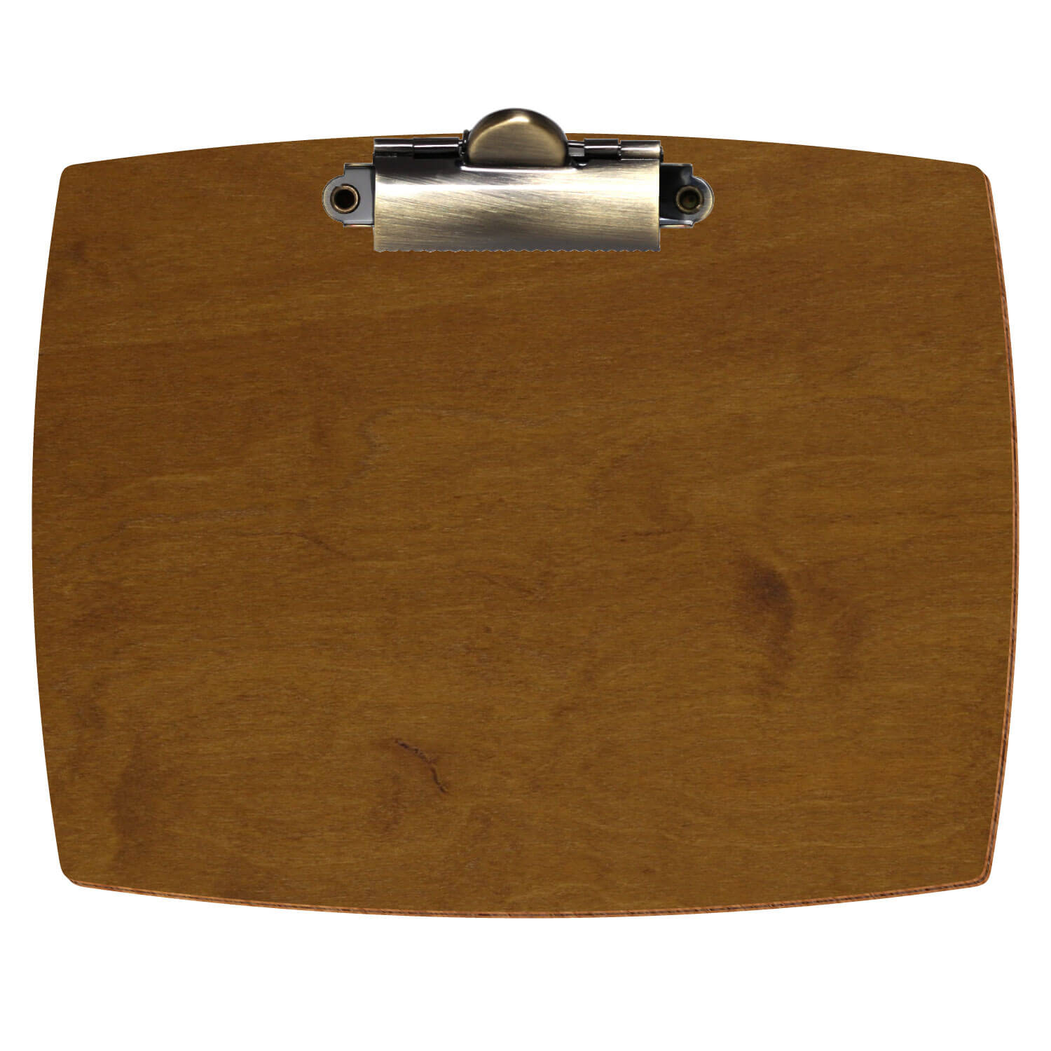 Klemmbrett konvex Teak A6 querkant Zahnklemme antik