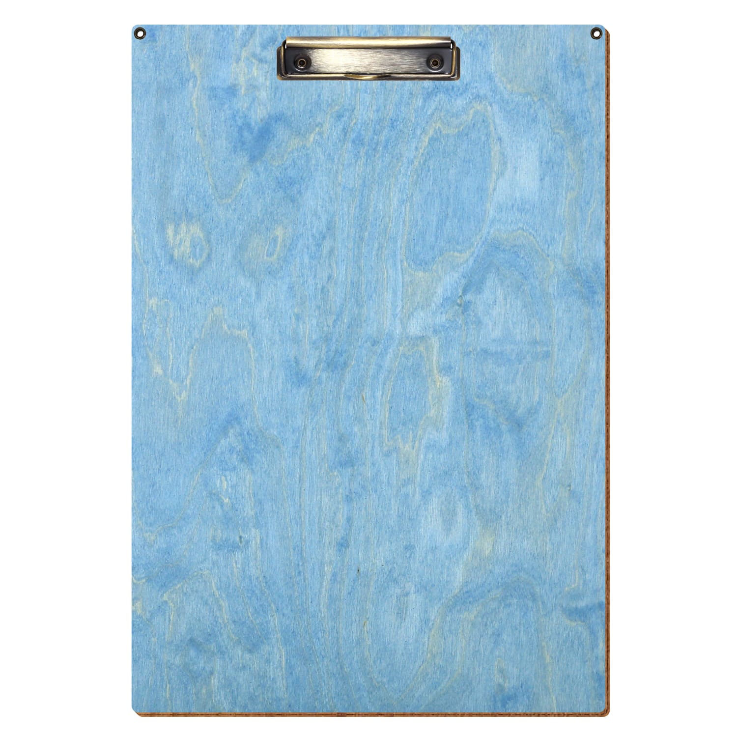 Klemmbrett Standardform Hellblau mit 2 Ösen A3 hochkant Bügelklemme antik