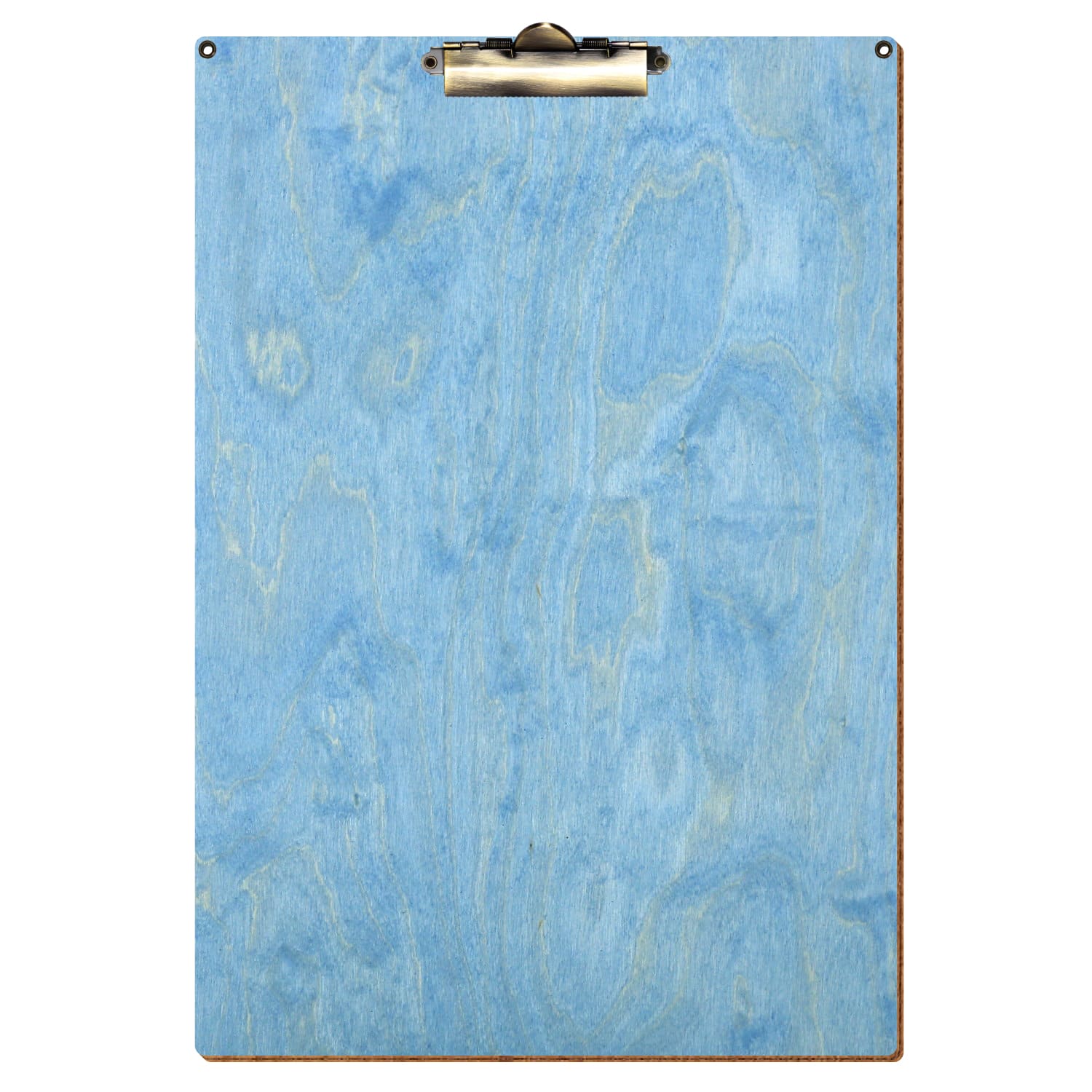 Klemmbrett Standardform Hellblau mit 2 Ösen A3 hochkant Zahnklemme antik