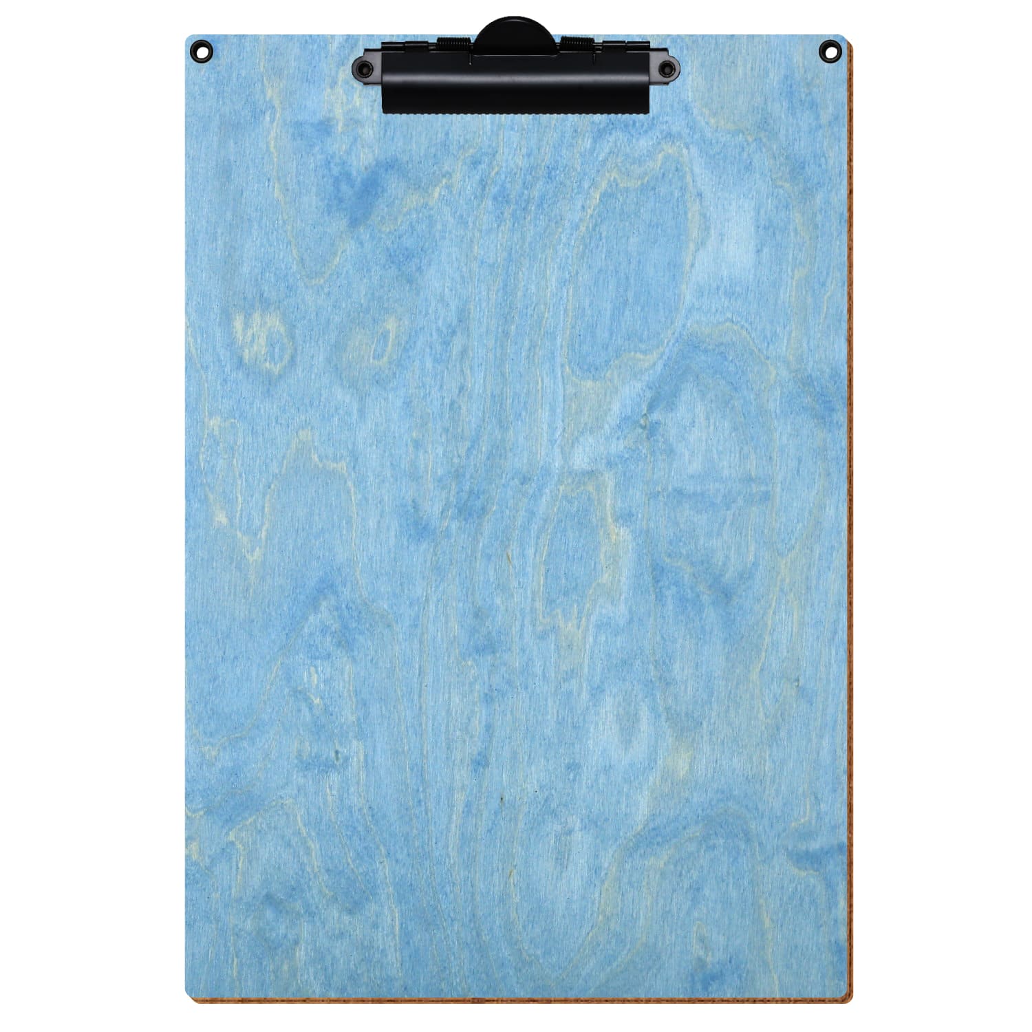 Klemmbrett Standardform Hellblau mit 2 Ösen A4 hochkant Zahnklemme schwarz