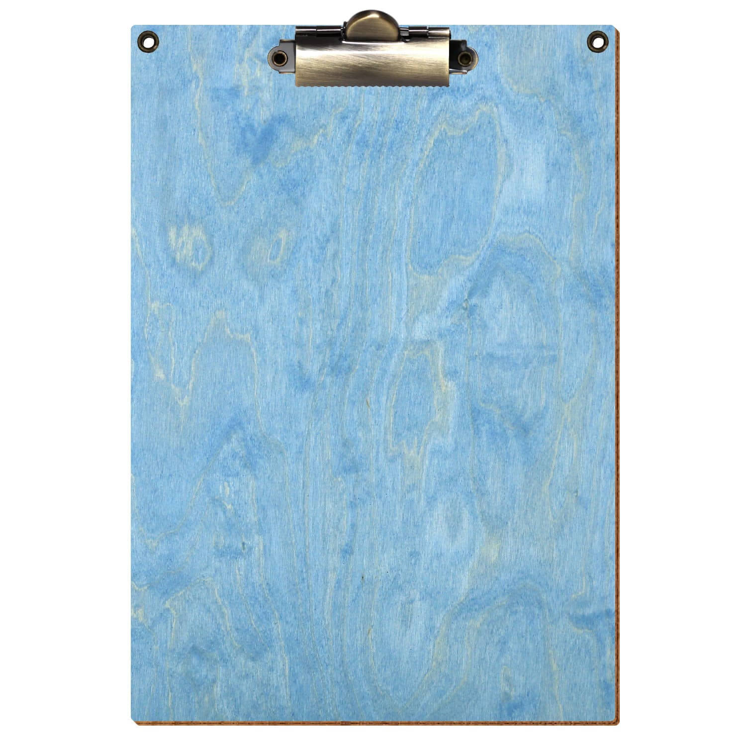 Klemmbrett Standardform Hellblau mit 2 Ösen A5 hochkant Zahnklemme antik