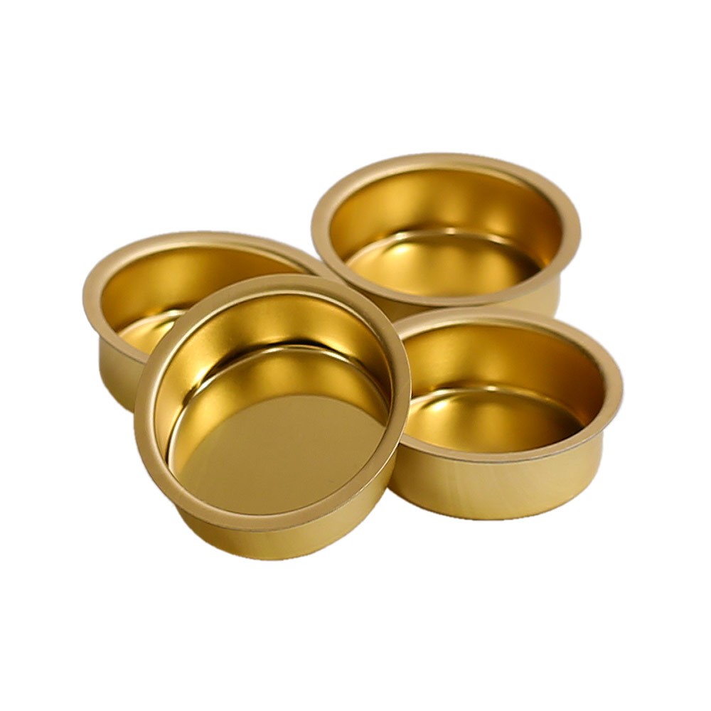 Teelicht Tülle Messing 40mm tief Teelichthalter - 4er Set
