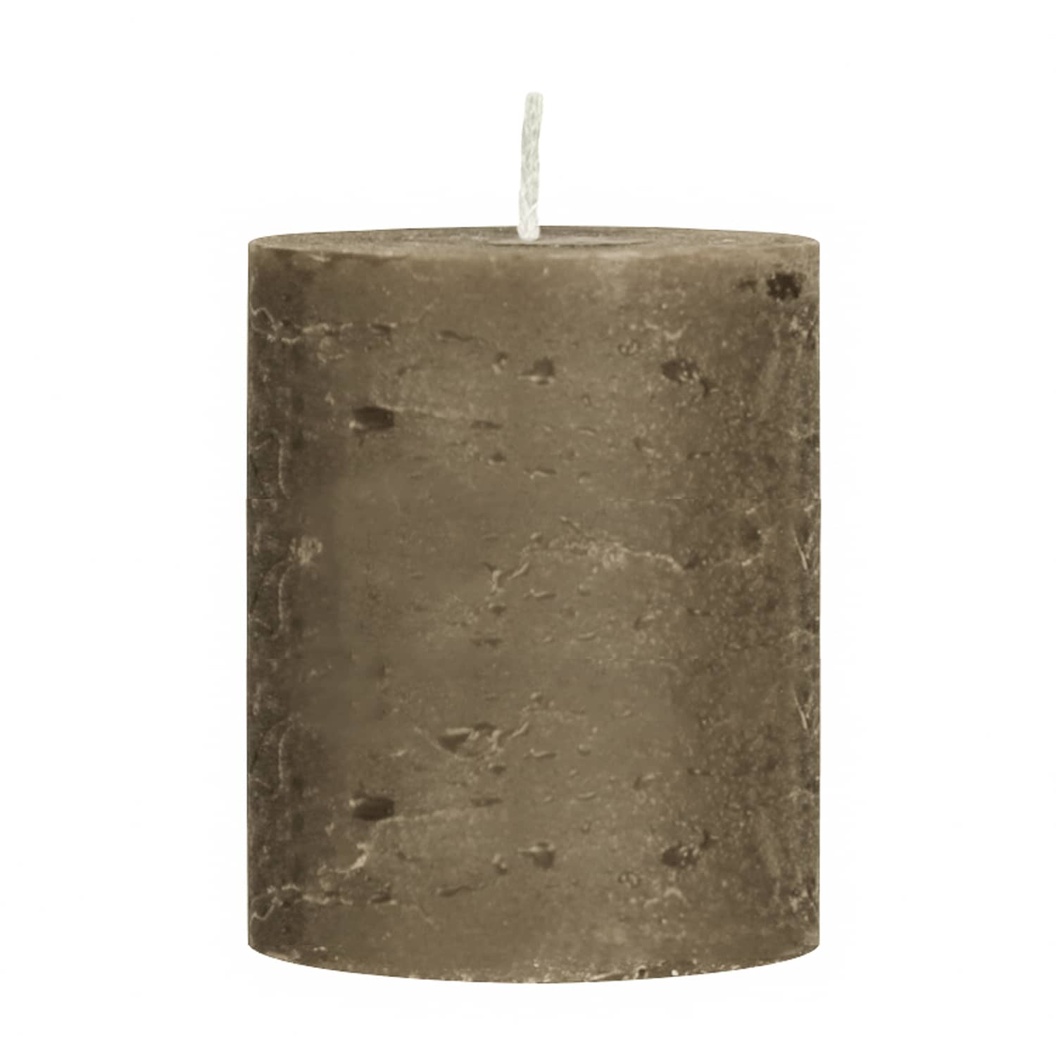 Stumpenkerzen rustikal taupe