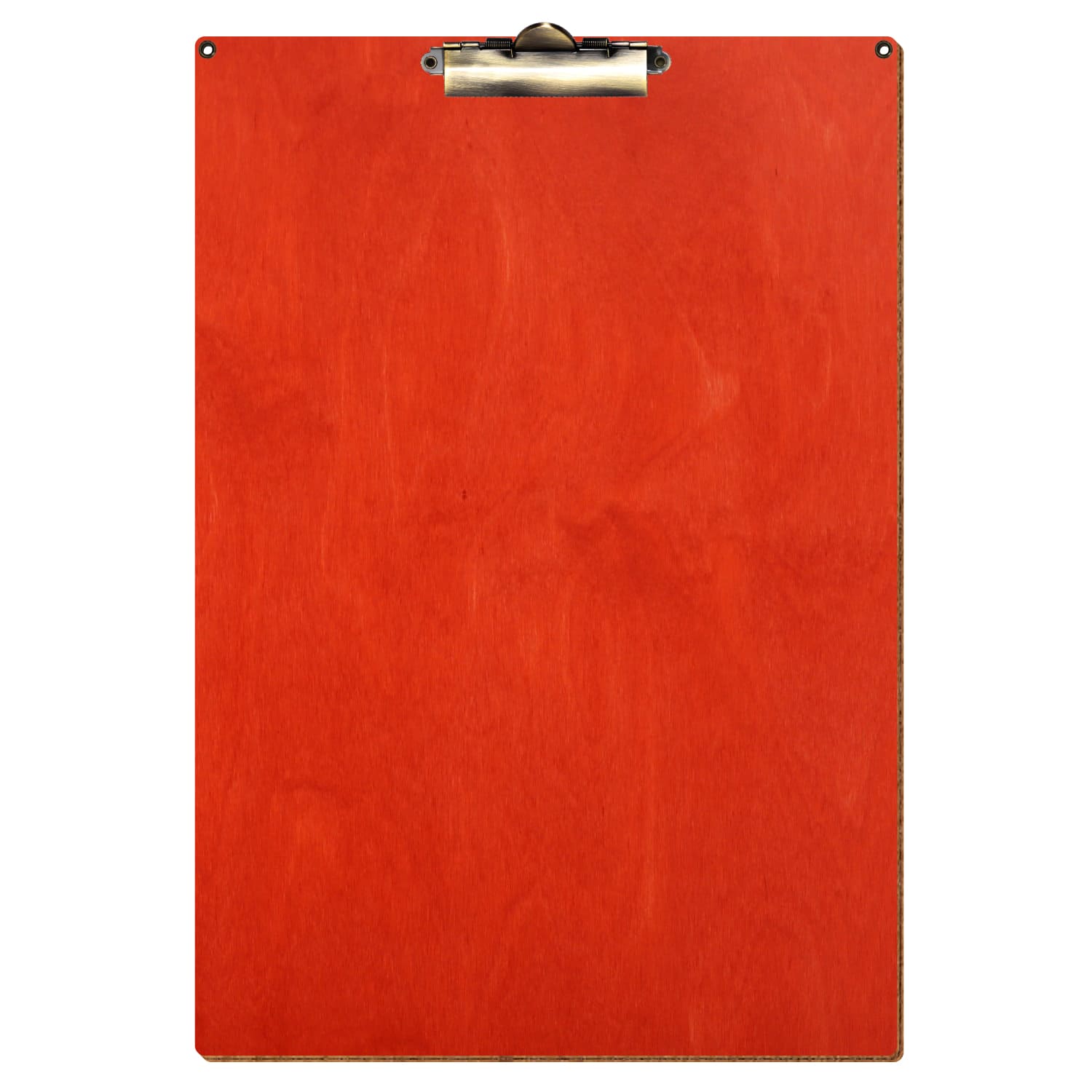 Klemmbrett Standardform Scharlachrot mit 2 Ösen A3 hochkant Zahnklemme antik
