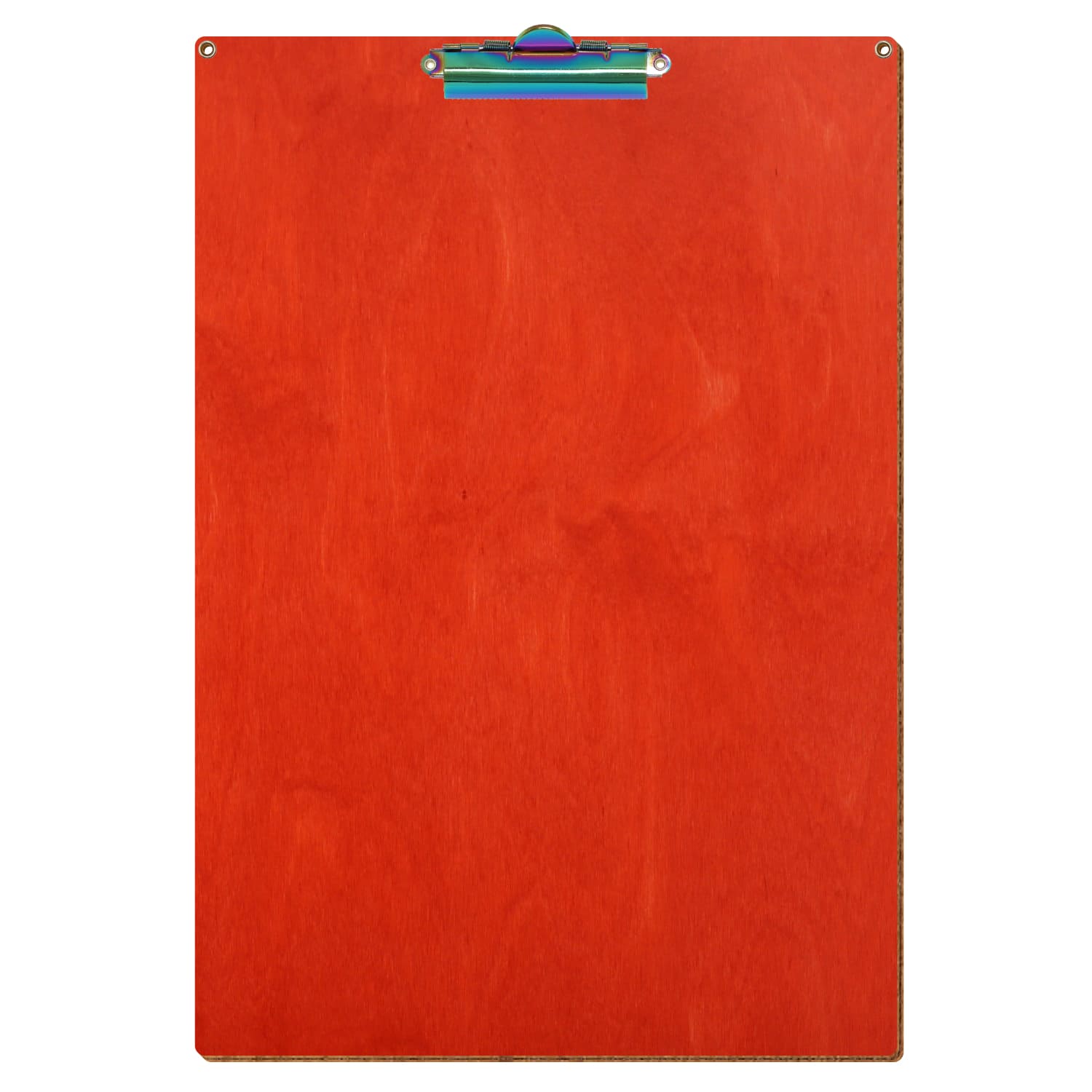 Klemmbrett Standardform Scharlachrot mit 2 Ösen A3 hochkant Zahnklemme Regenbogen