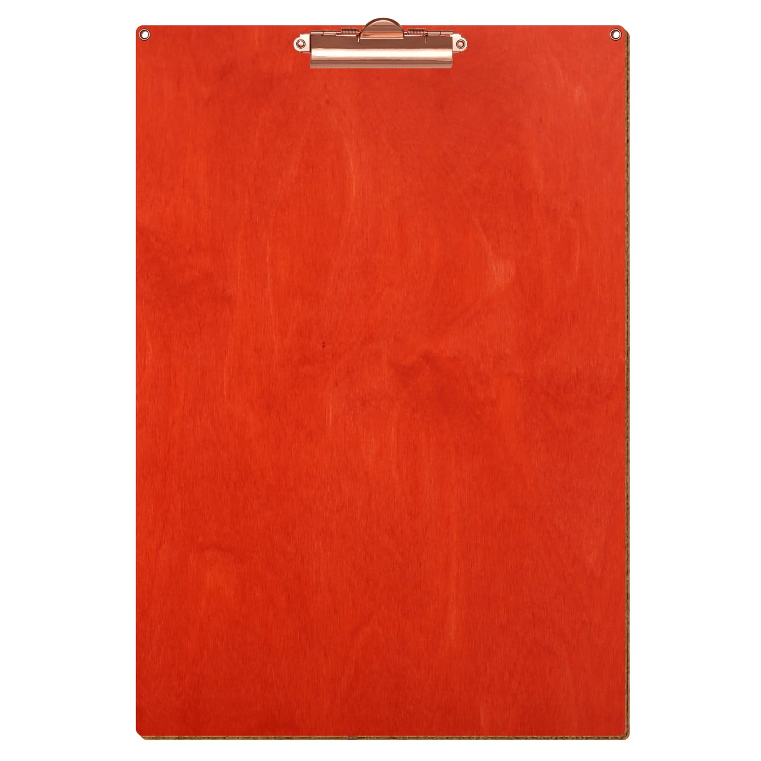 Klemmbrett Standardform Scharlachrot mit 2 Ösen A3 hochkant Zahnklemme roségold