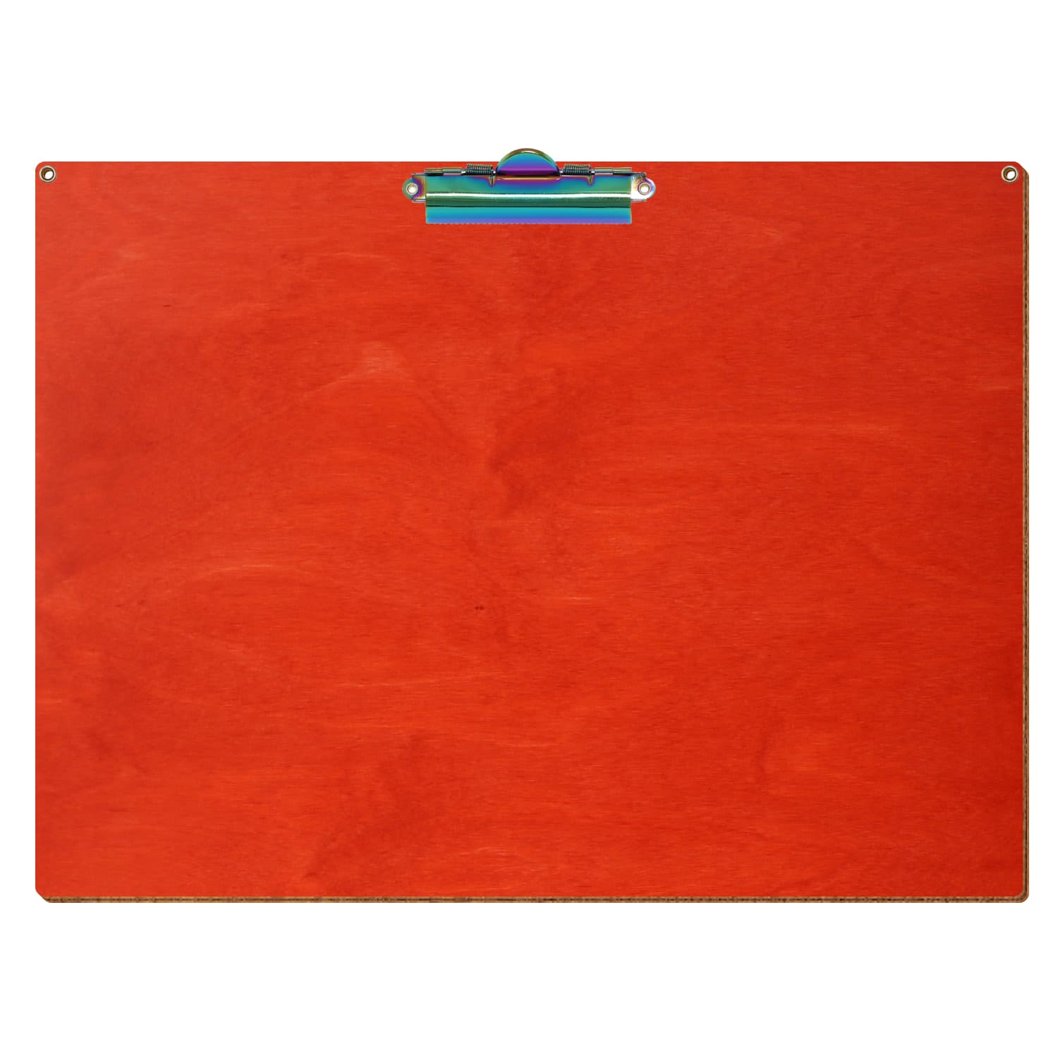 Klemmbrett Standardform Scharlachrot mit 2 Ösen A3 querkant Zahnklemme Regenbogen