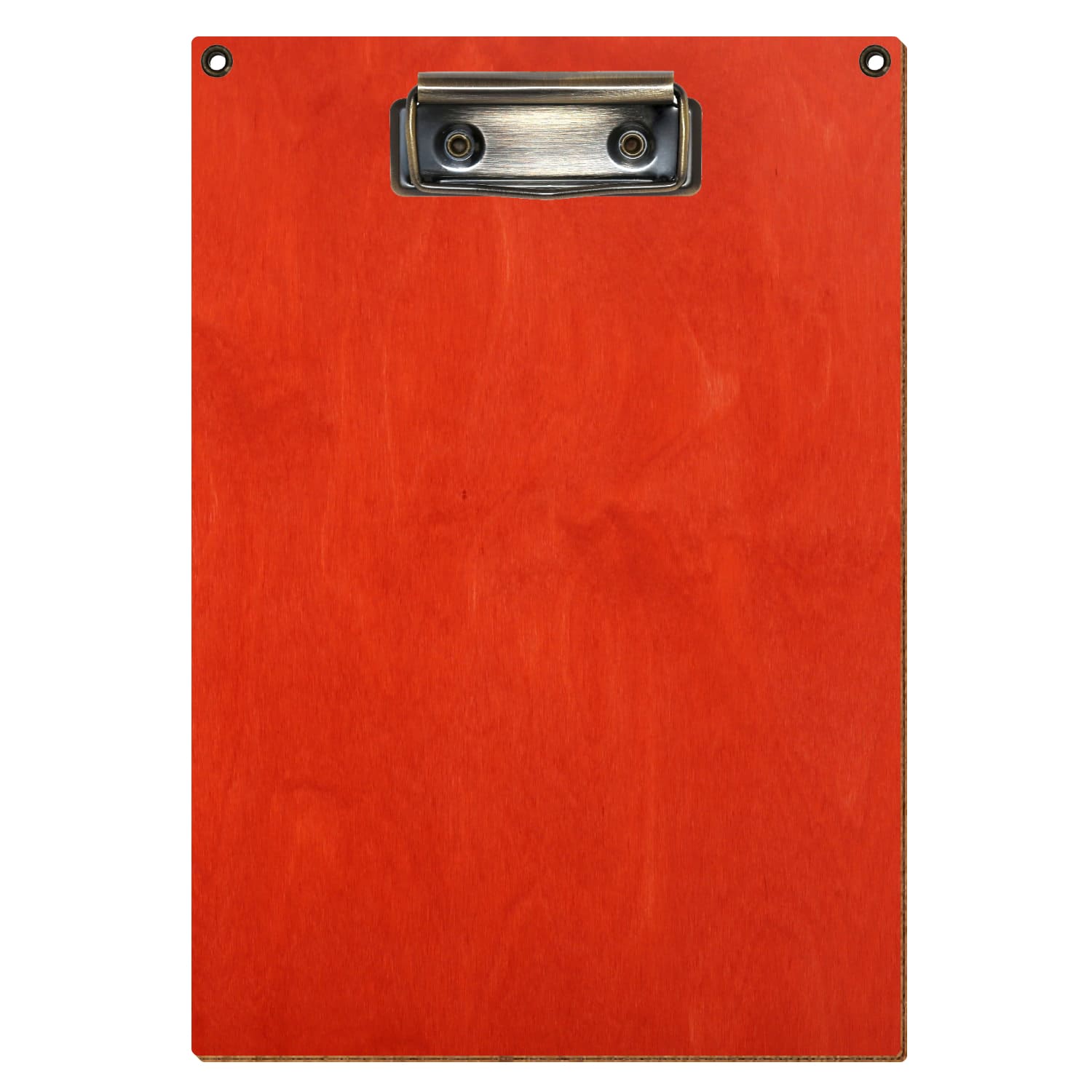 Klemmbrett Standardform Scharlachrot mit 2 Ösen A5 hochkant Bügelklemme antik