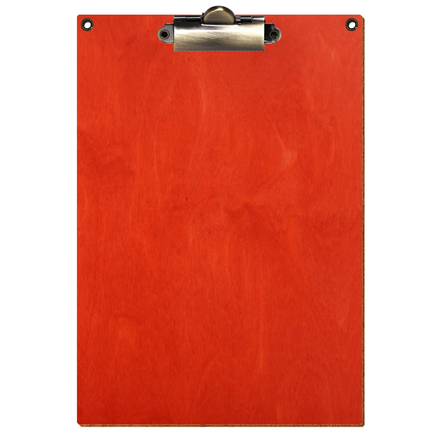 Klemmbrett Standardform Scharlachrot mit 2 Ösen A5 hochkant Zahnklemme antik