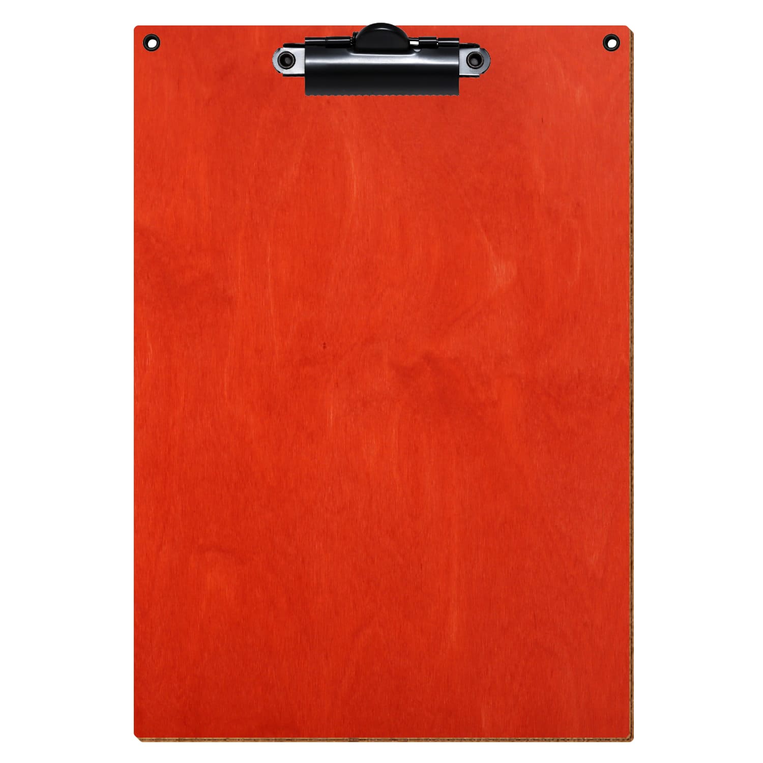 Klemmbrett Standardform Scharlachrot mit 2 Ösen A5 hochkant Zahnklemme schwarz