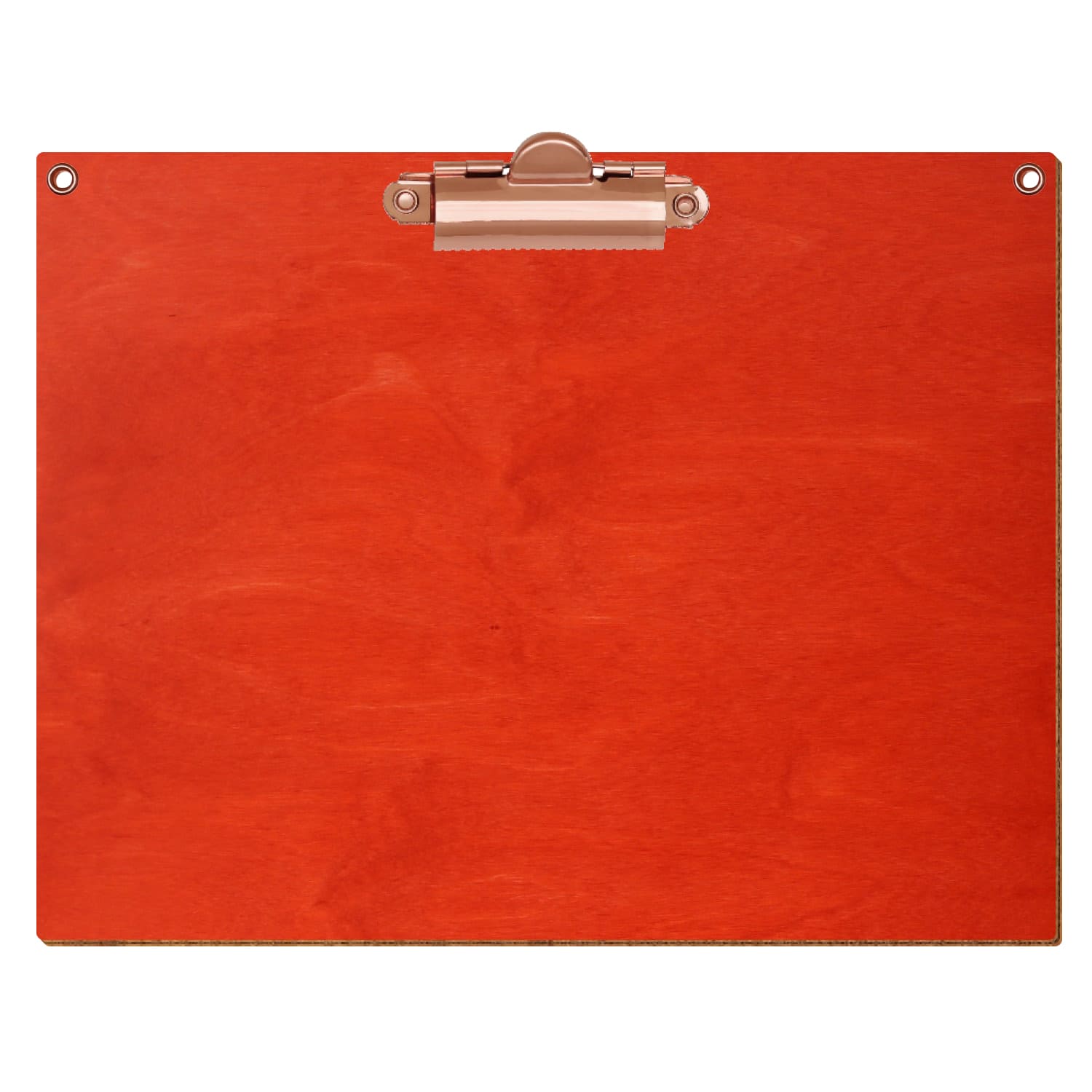Klemmbrett Standardform Scharlachrot mit 2 Ösen A5 querkant Zahnklemme roségold