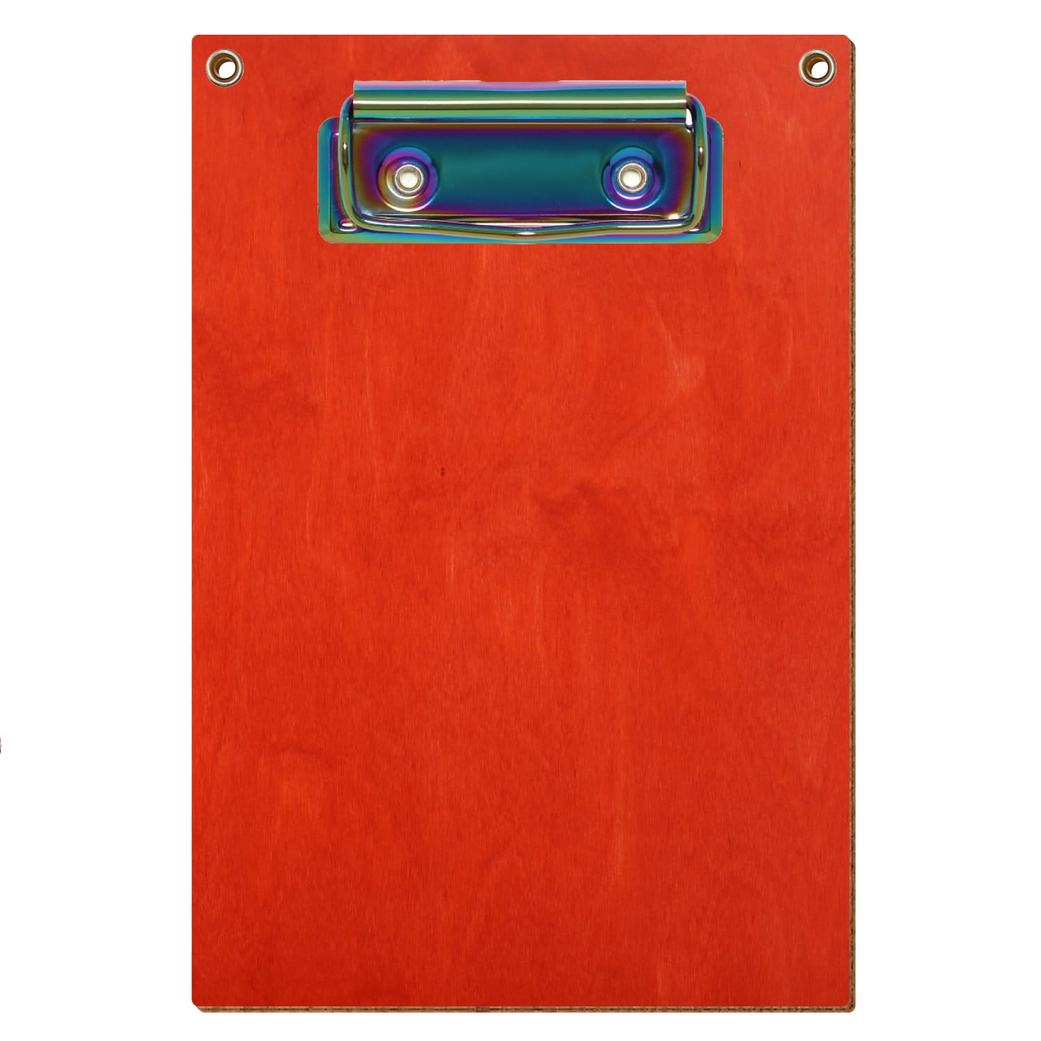 Klemmbrett Standardform Scharlachrot mit 2 Ösen A6 hochkant Bügelklemme Regenbogen