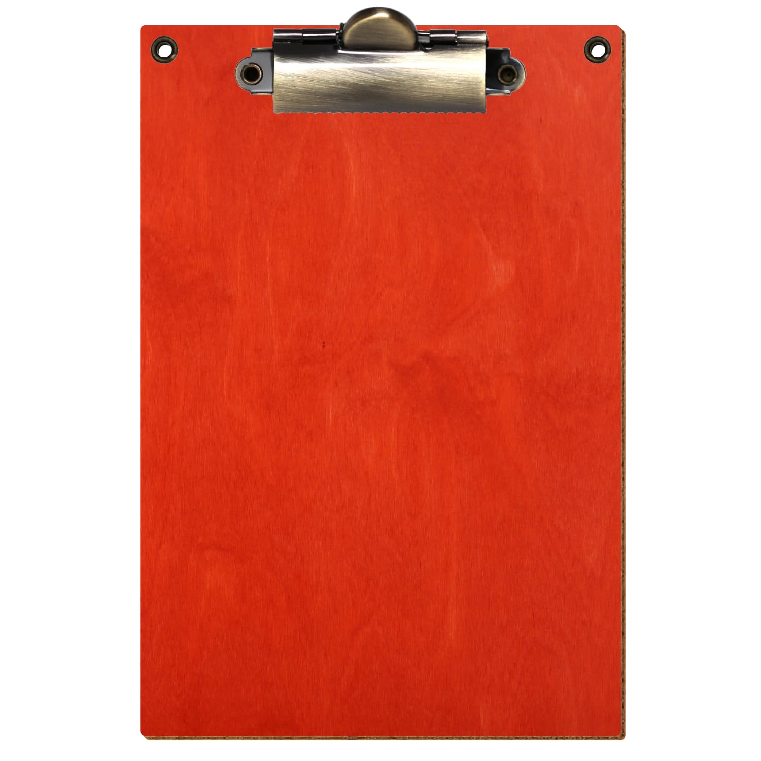 Klemmbrett Standardform Scharlachrot mit 2 Ösen A6 hochkant Zahnklemme antik