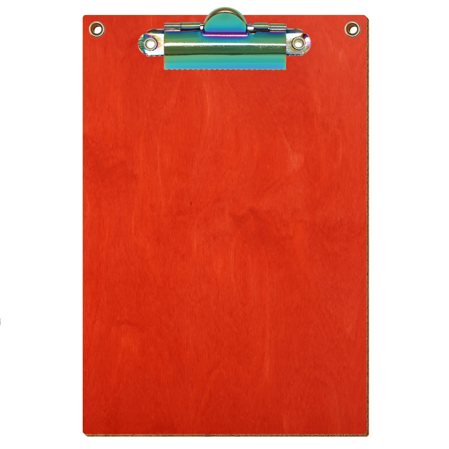 Klemmbrett Standardform Scharlachrot mit 2 Ösen A6 hochkant Zahnklemme Regenbogen