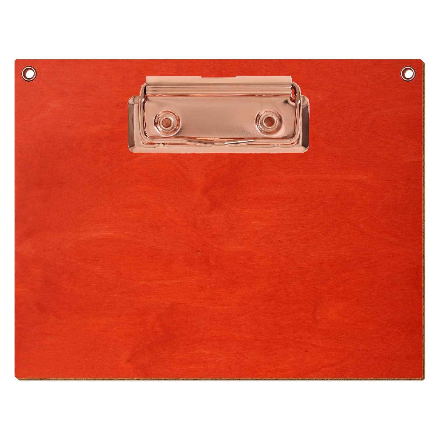 Klemmbrett Standardform Scharlachrot mit 2 Ösen A6 querkant Bügelklemme roségold
