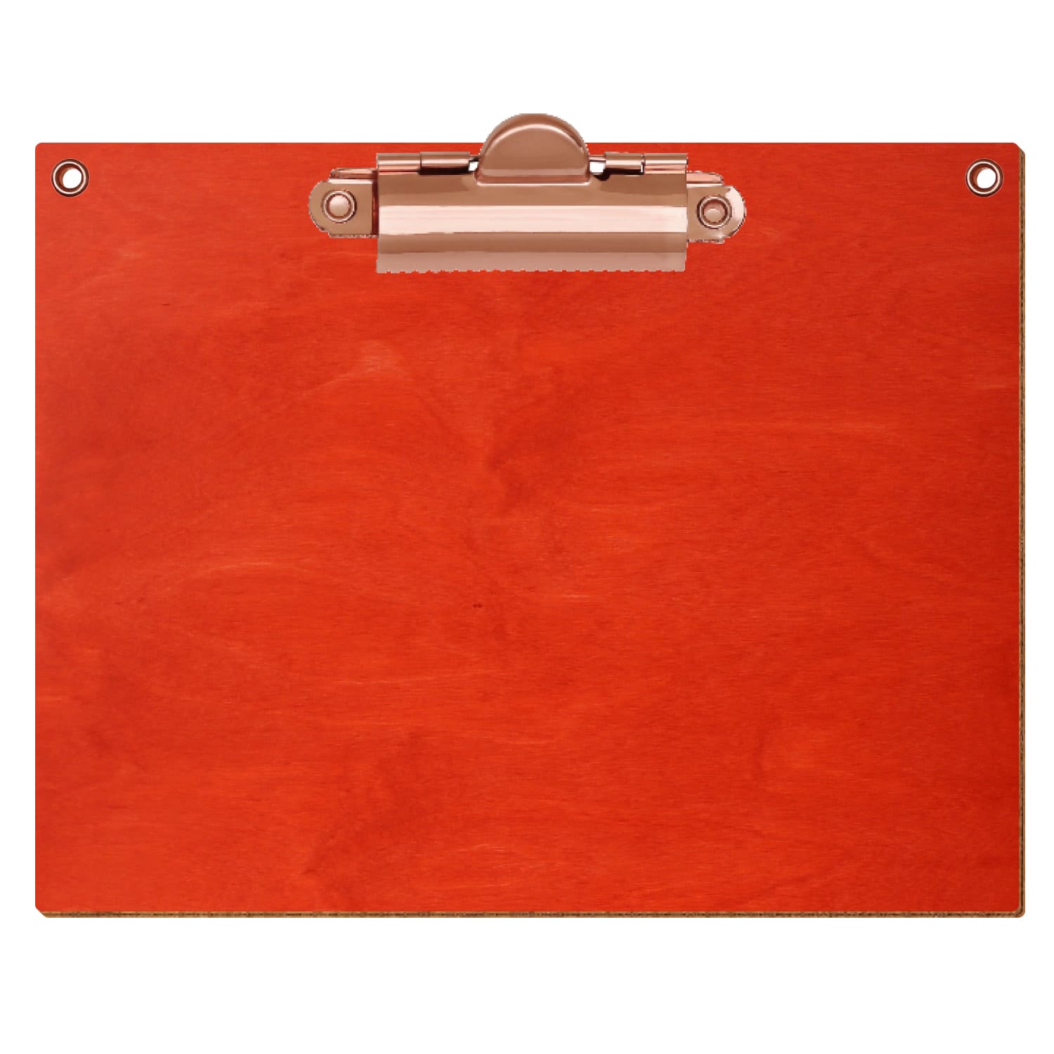 Klemmbrett Standardform Scharlachrot mit 2 Ösen A6 querkant Zahnklemme roségold