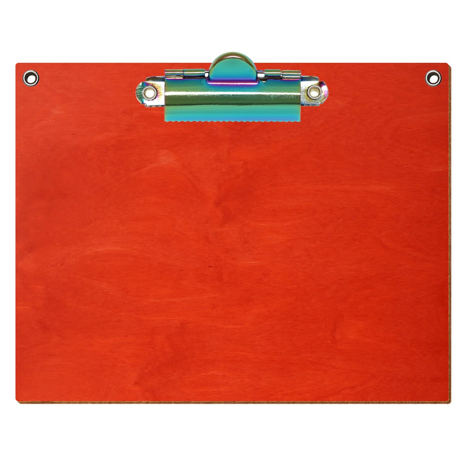 Klemmbrett Standardform Scharlachrot mit 2 Ösen A6 querkant Zahnklemme Regenbogen