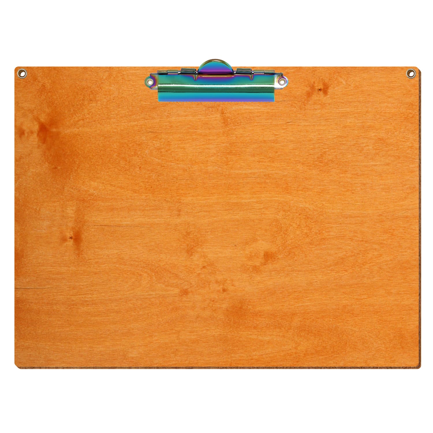 Klemmbrett Standardform Toscana mit 2 Ösen A4 querkant Zahnklemme Regenbogen