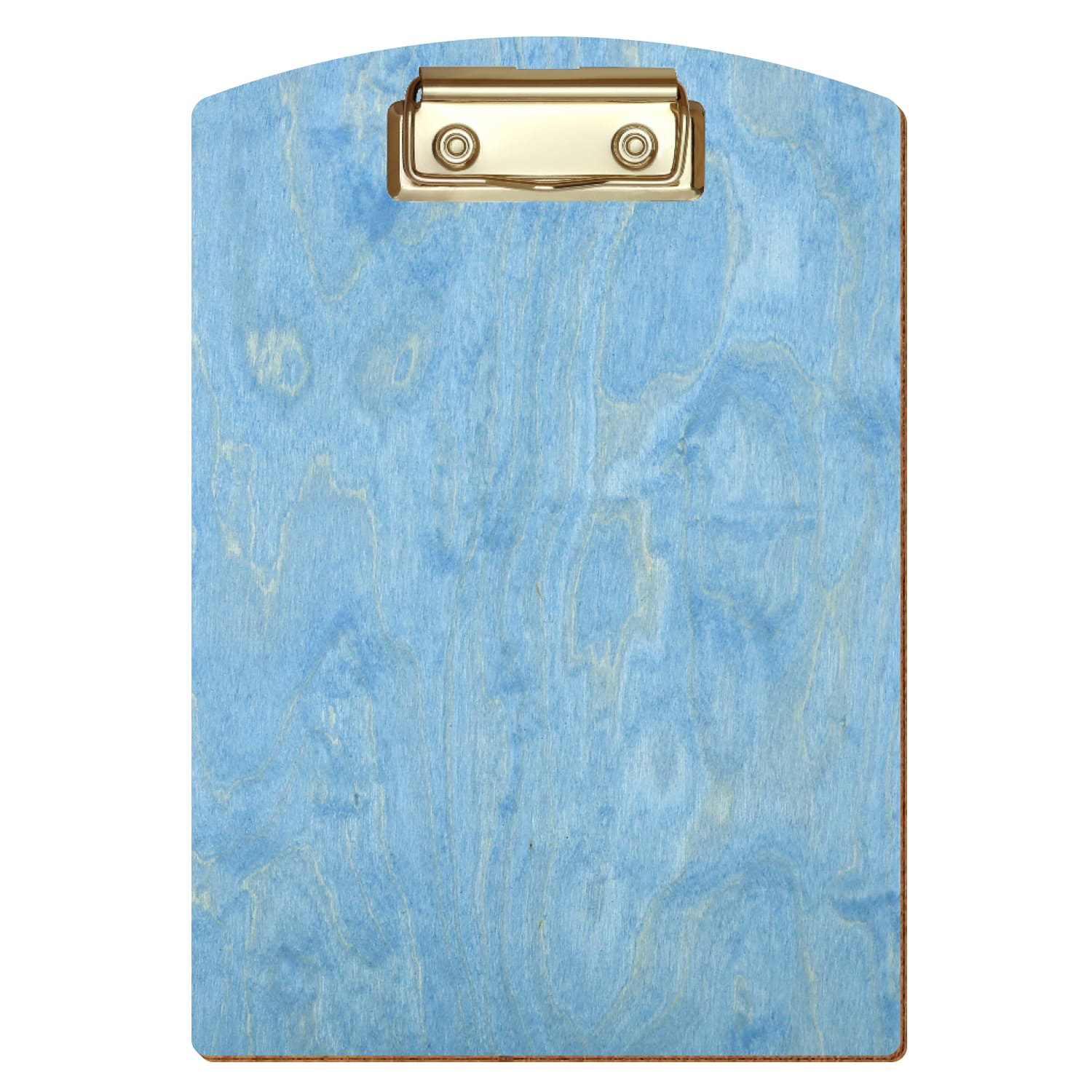 Klemmbrett Segmentform Hellblau A5 hochkant Bügelklemme gold