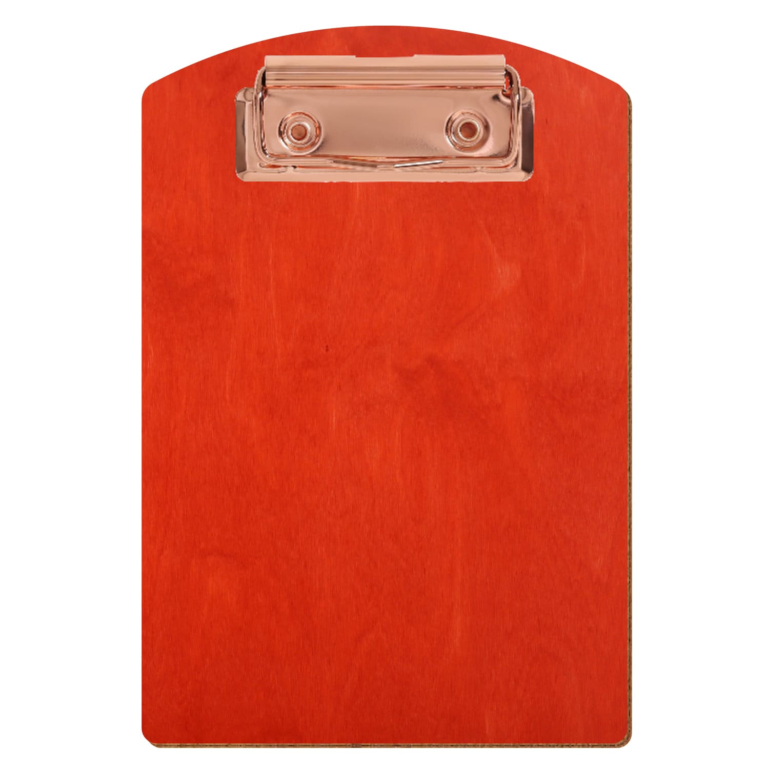 Klemmbrett Segmentform Scharlachrot A6 hochkant Bügelklemme roségold