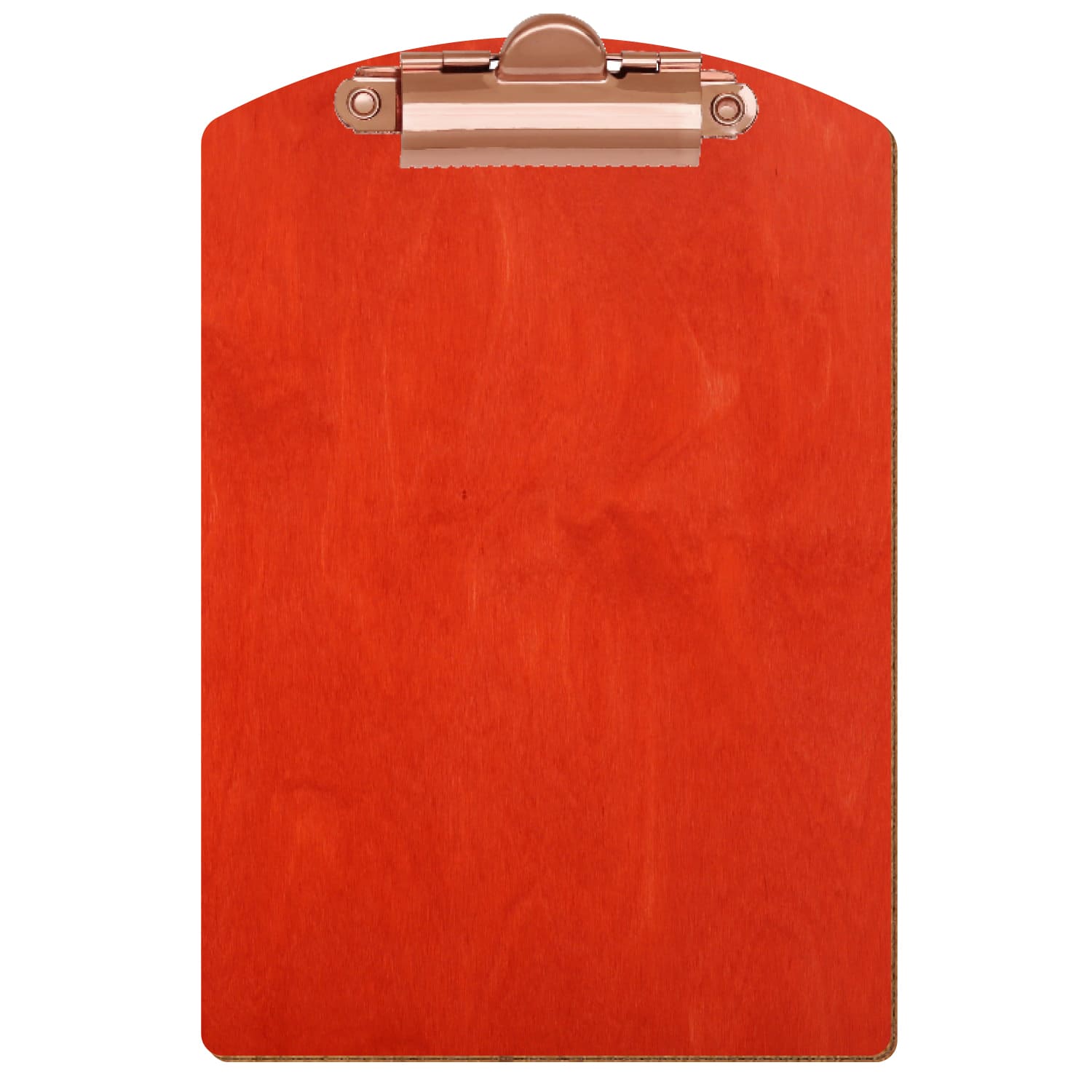 Klemmbrett Segmentform Scharlachrot A6 hochkant Zahnklemme roségold