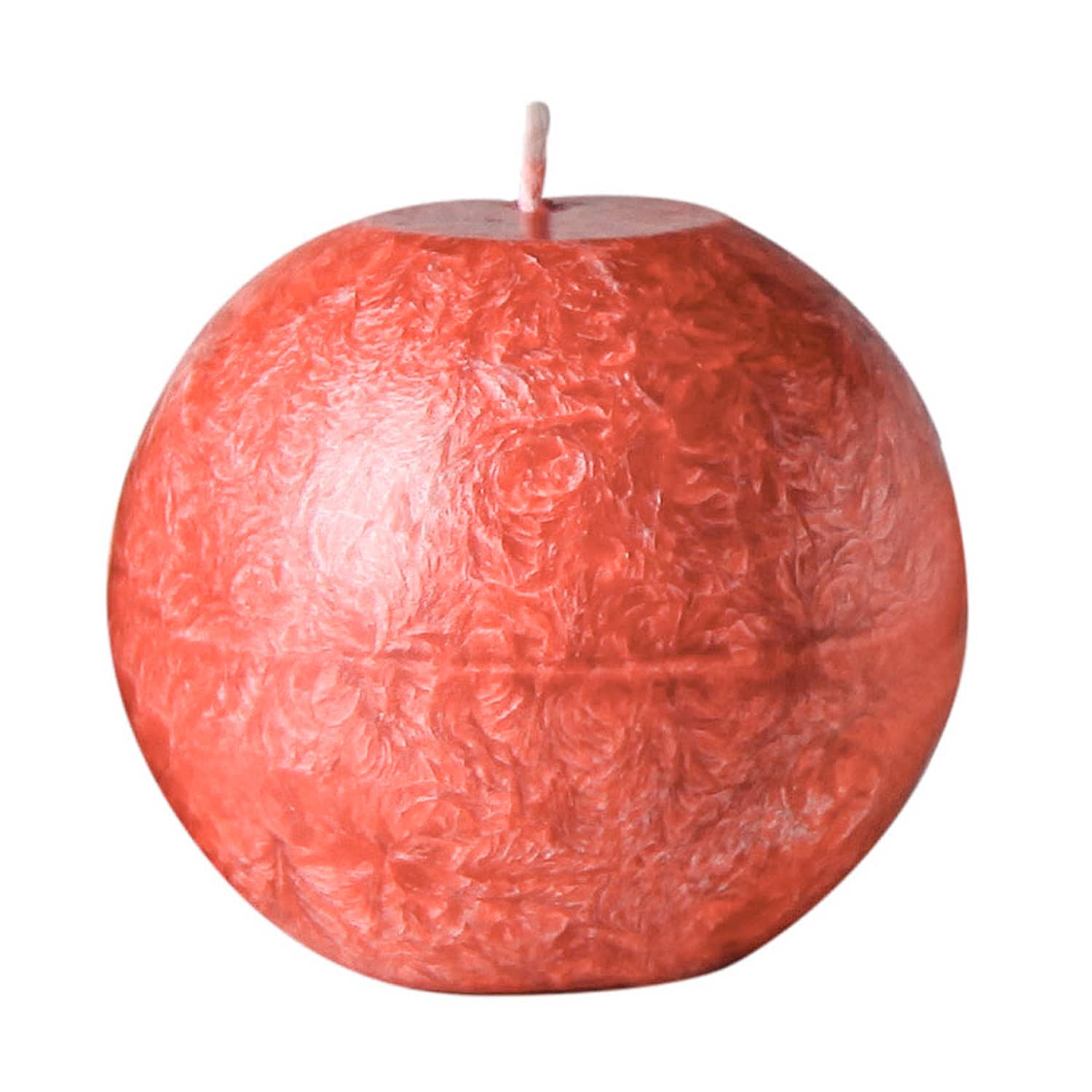 Kugelkerze rot aus Stearin