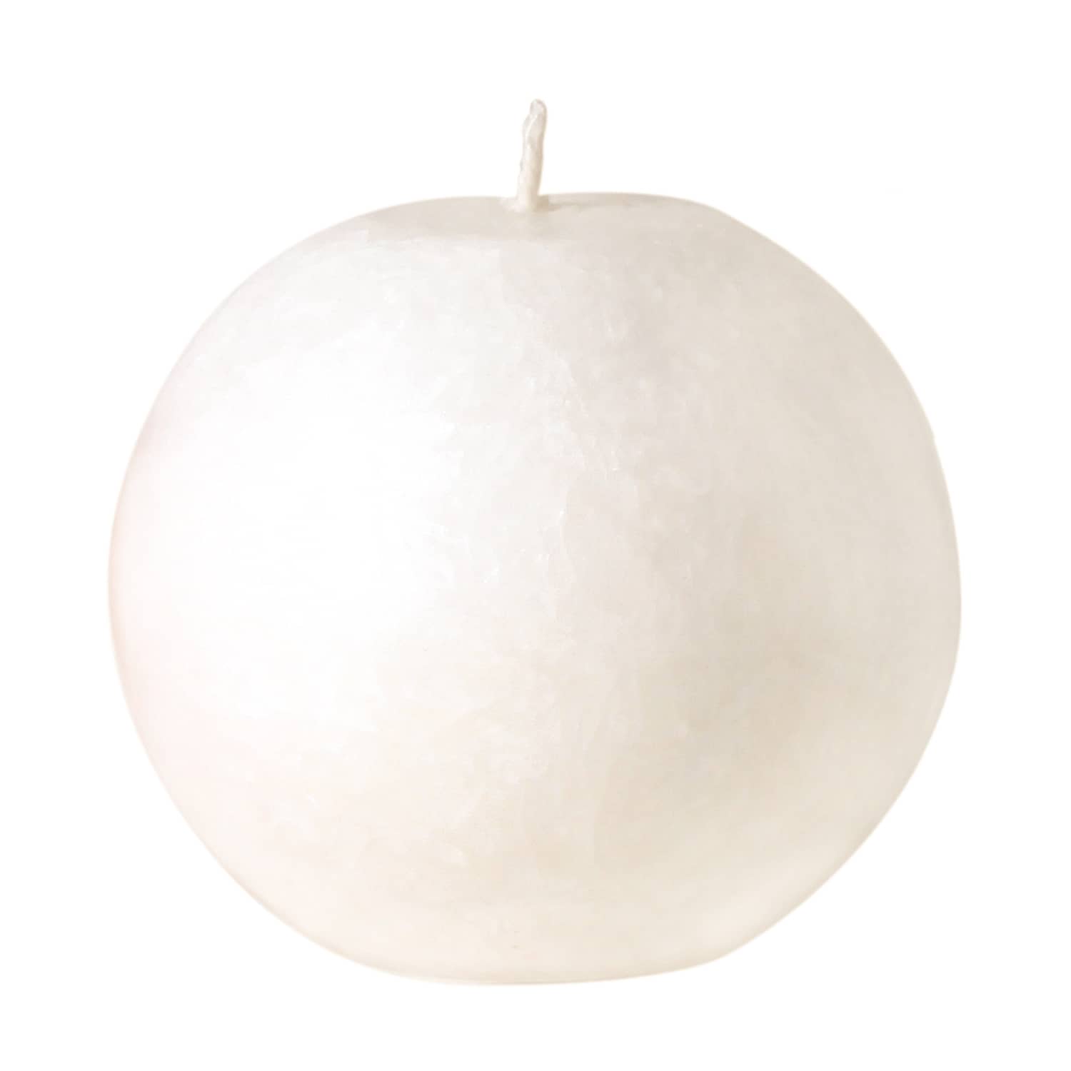 Kugelkerze weiss aus Stearin