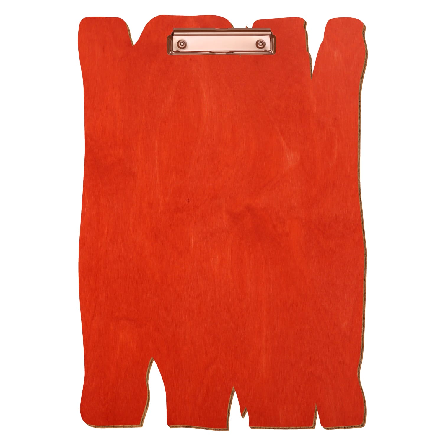 Klemmbrett Holzbrettform Scharlachrot A3 hochkant Bügelklemme roségold